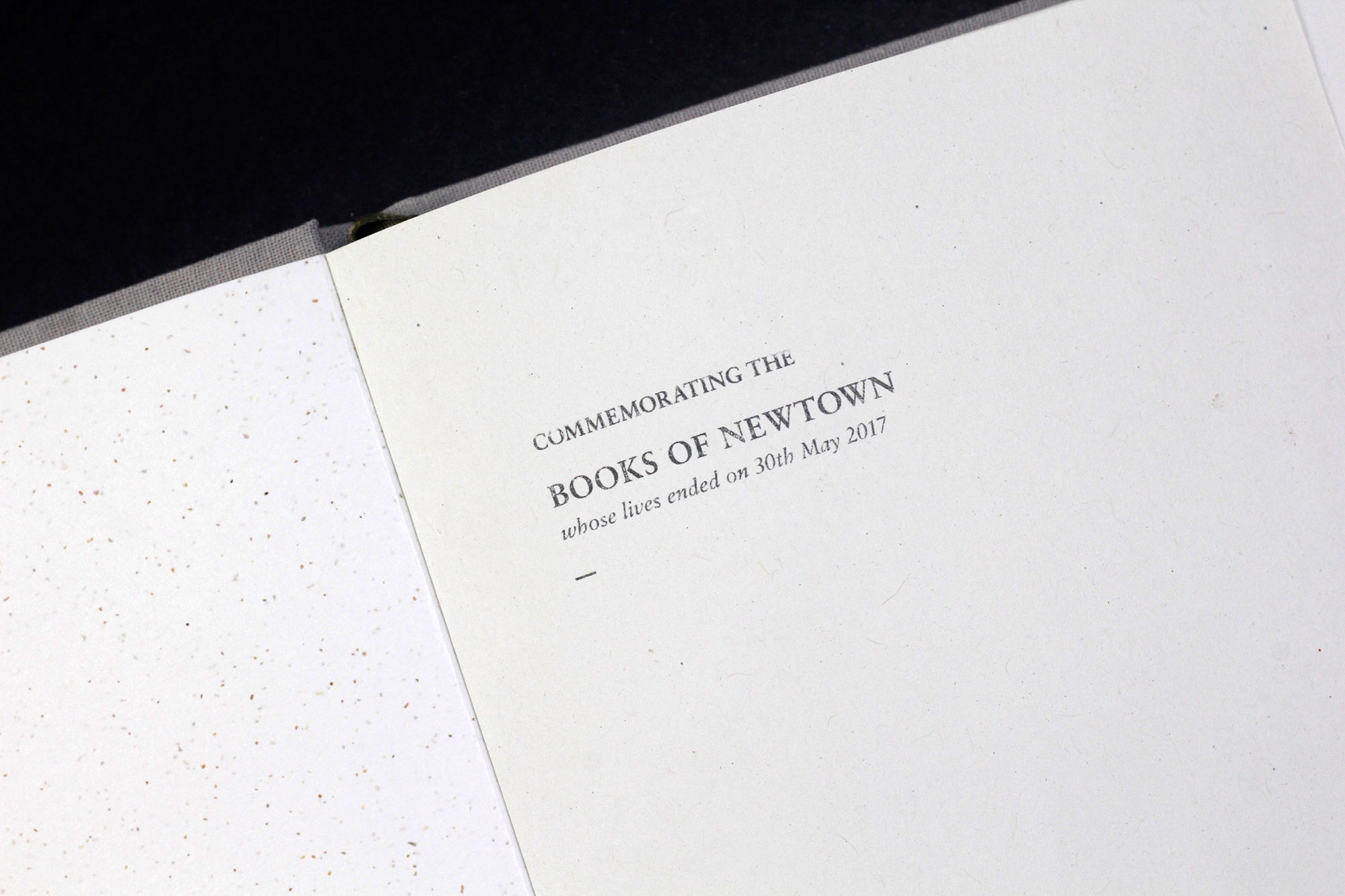 ︎︎︎ Commemorating the Books of Newtown.