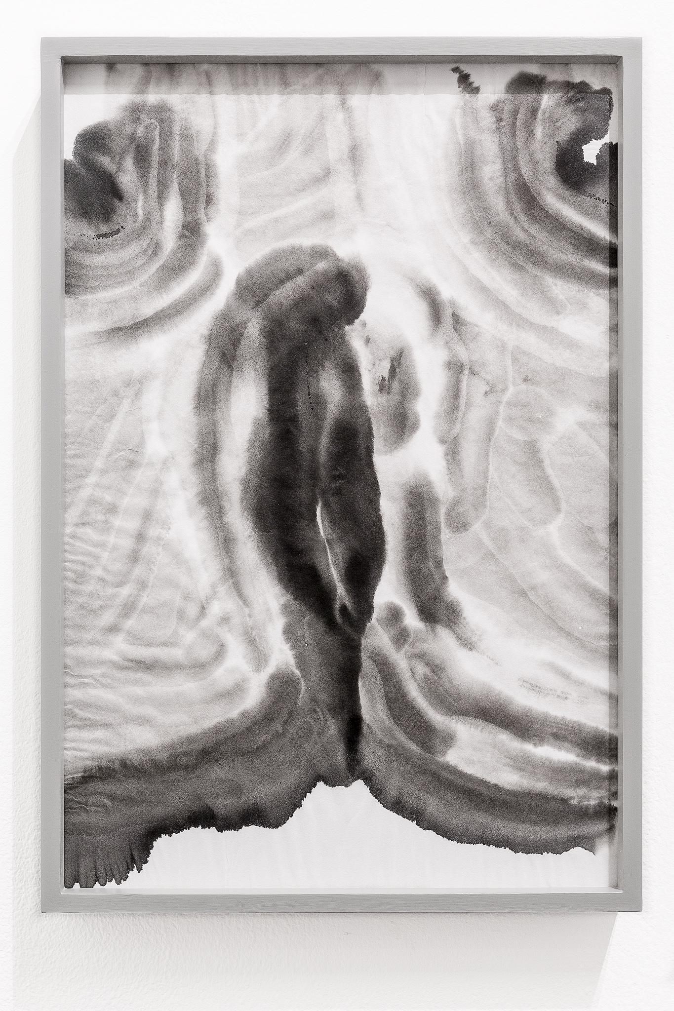 UNFOLDING THE FOLD #4, 2018, India ink on rise paper, 45x24 cm