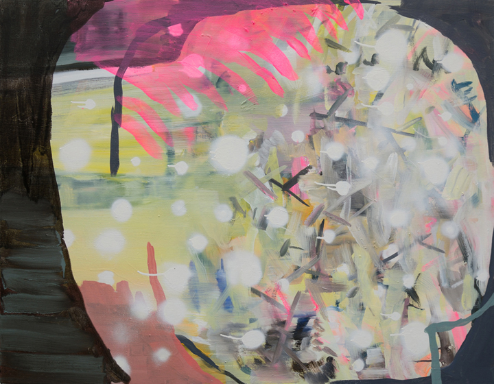 겨울 나무 Winter Tree, 2015, acrylic, oil and spray paint on linen, 91x116.8 cm