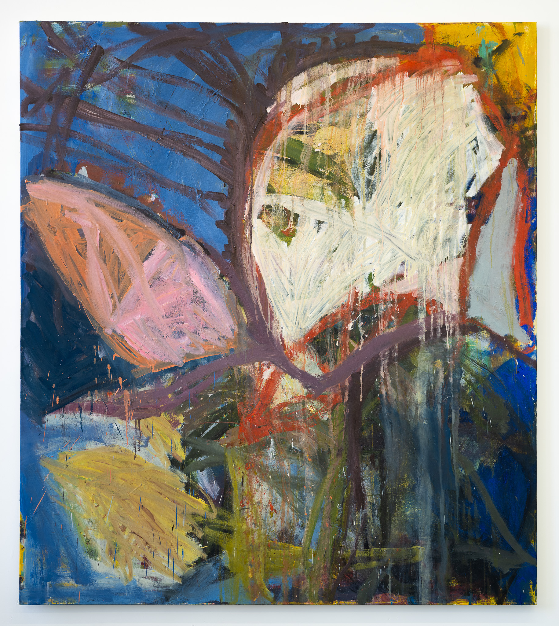 'stars, lukewarm wind, be prepared to stop' - 2024, oil on canvas, 64x72