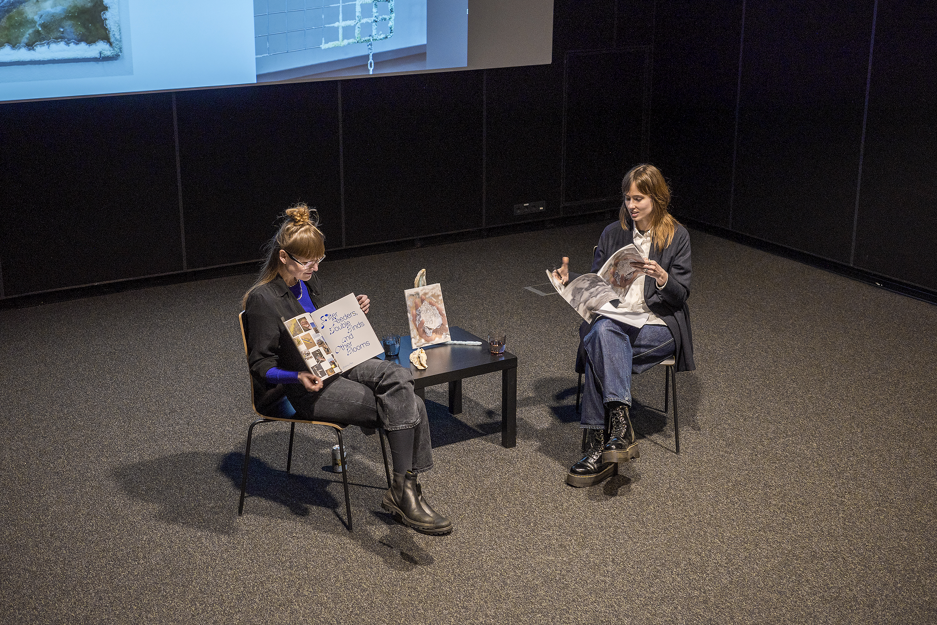 Book launch at Kai Art Center, Tallinn, Estonia, March 9, 2023. Kristina Õllek in conversation with Keiu Krikmann.