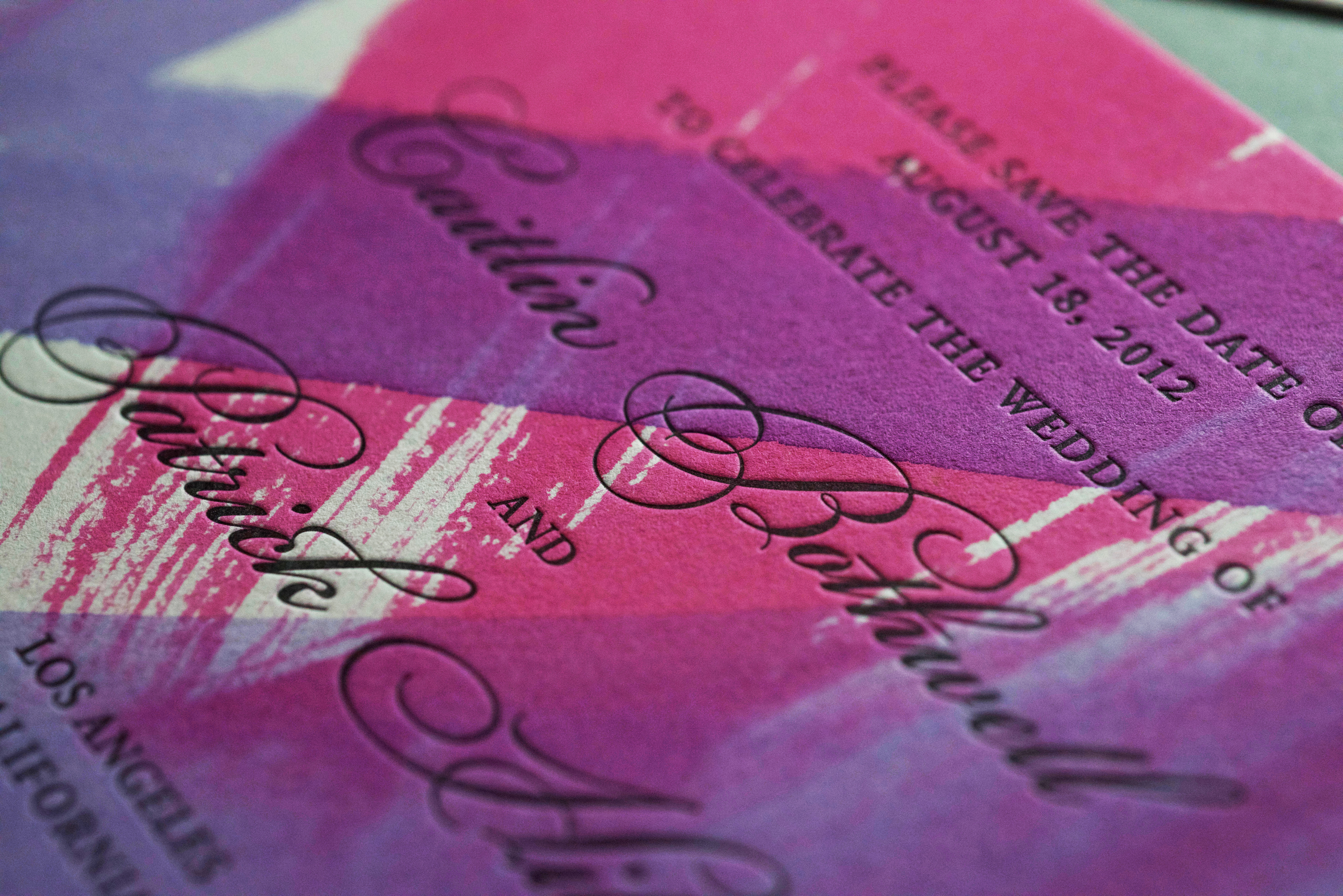 LETTERPRESSCaitlin & Patrick wedding invitation