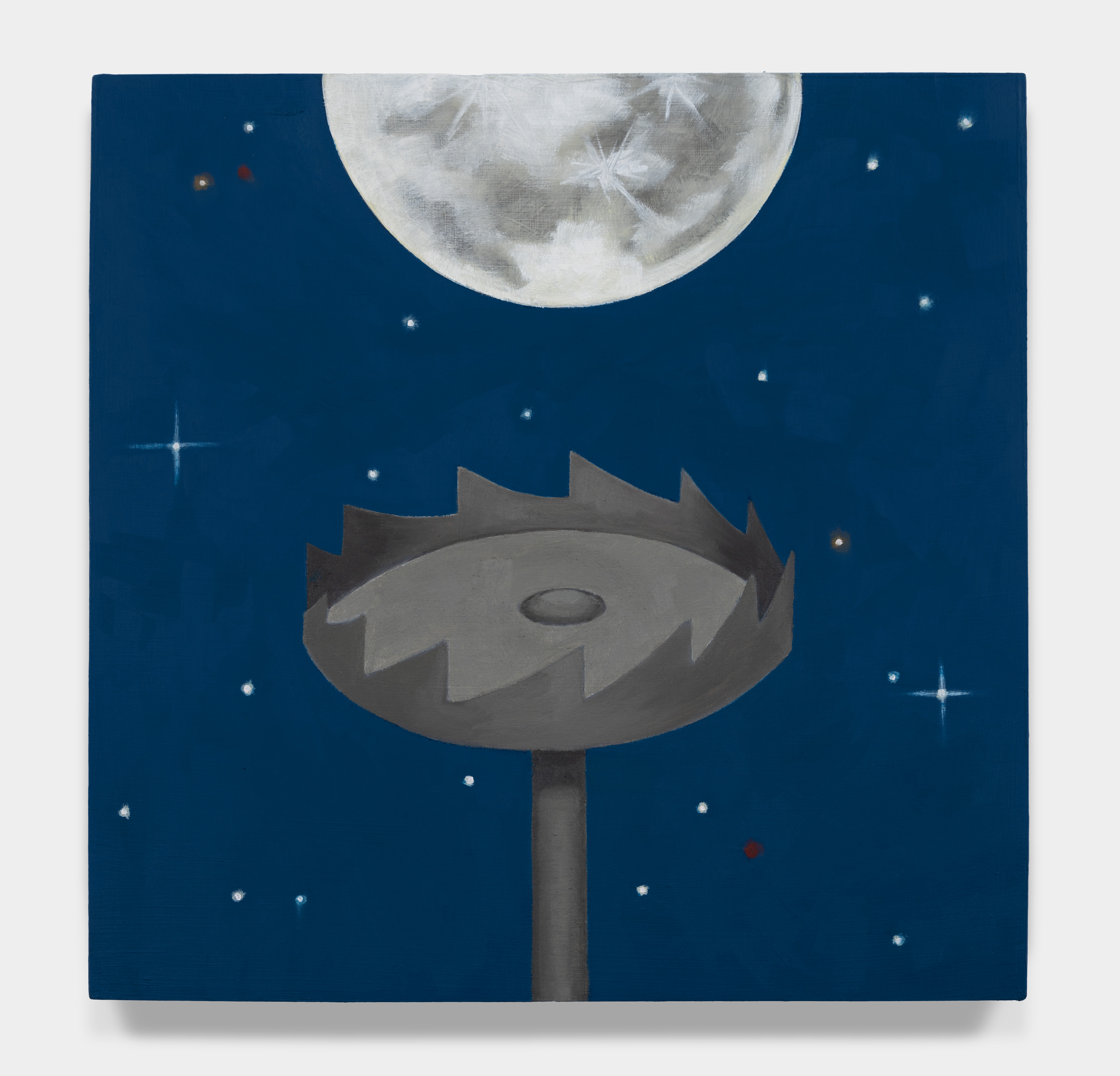 Lunar Grind, 2023, Oil and acrylic on board, 10 (H) x 10 (W) in.