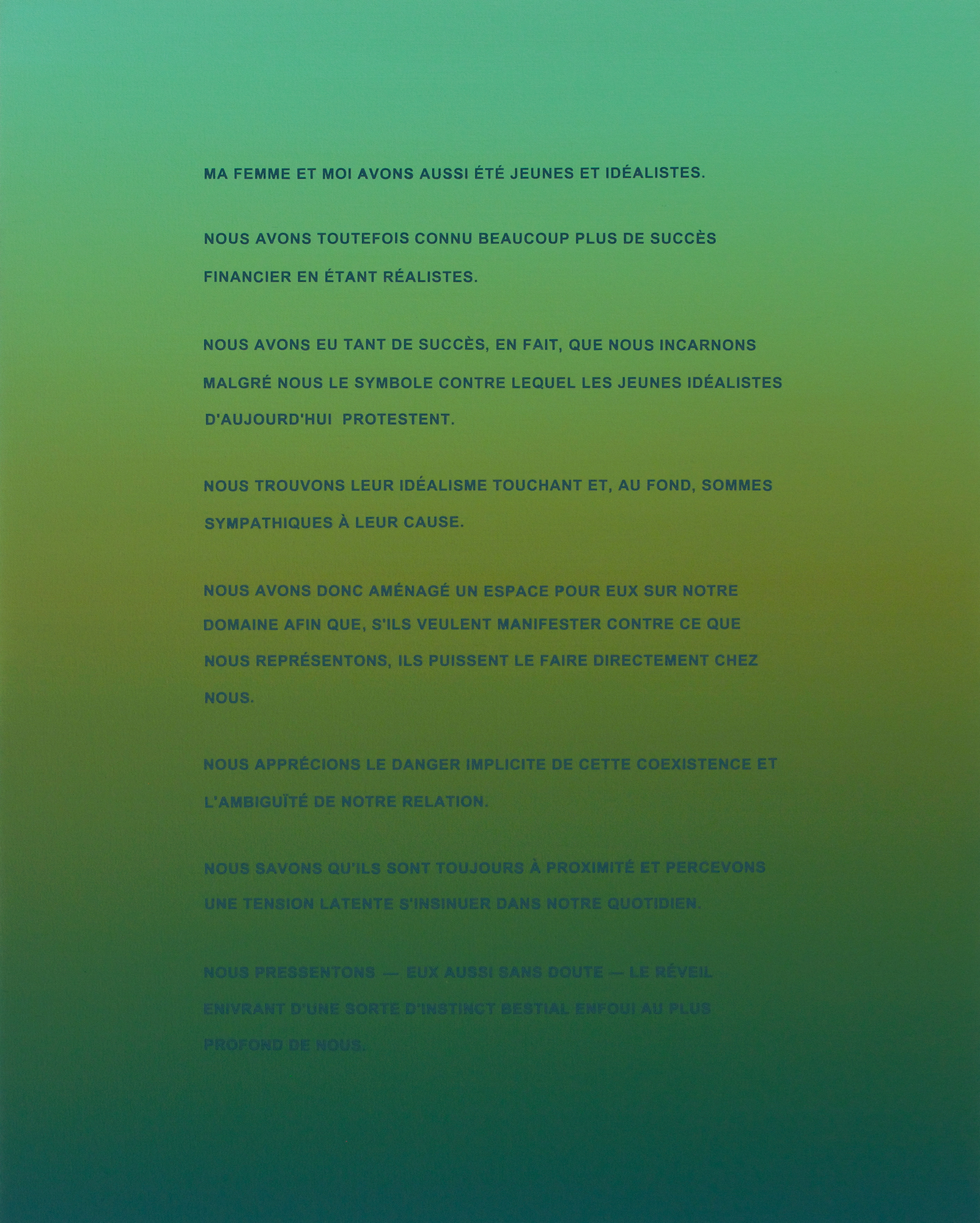 Les Mécènes (Part II of Diptych). 2012. Oil and acrylic on canvas, 30" x 24" (76 x 61 cm)