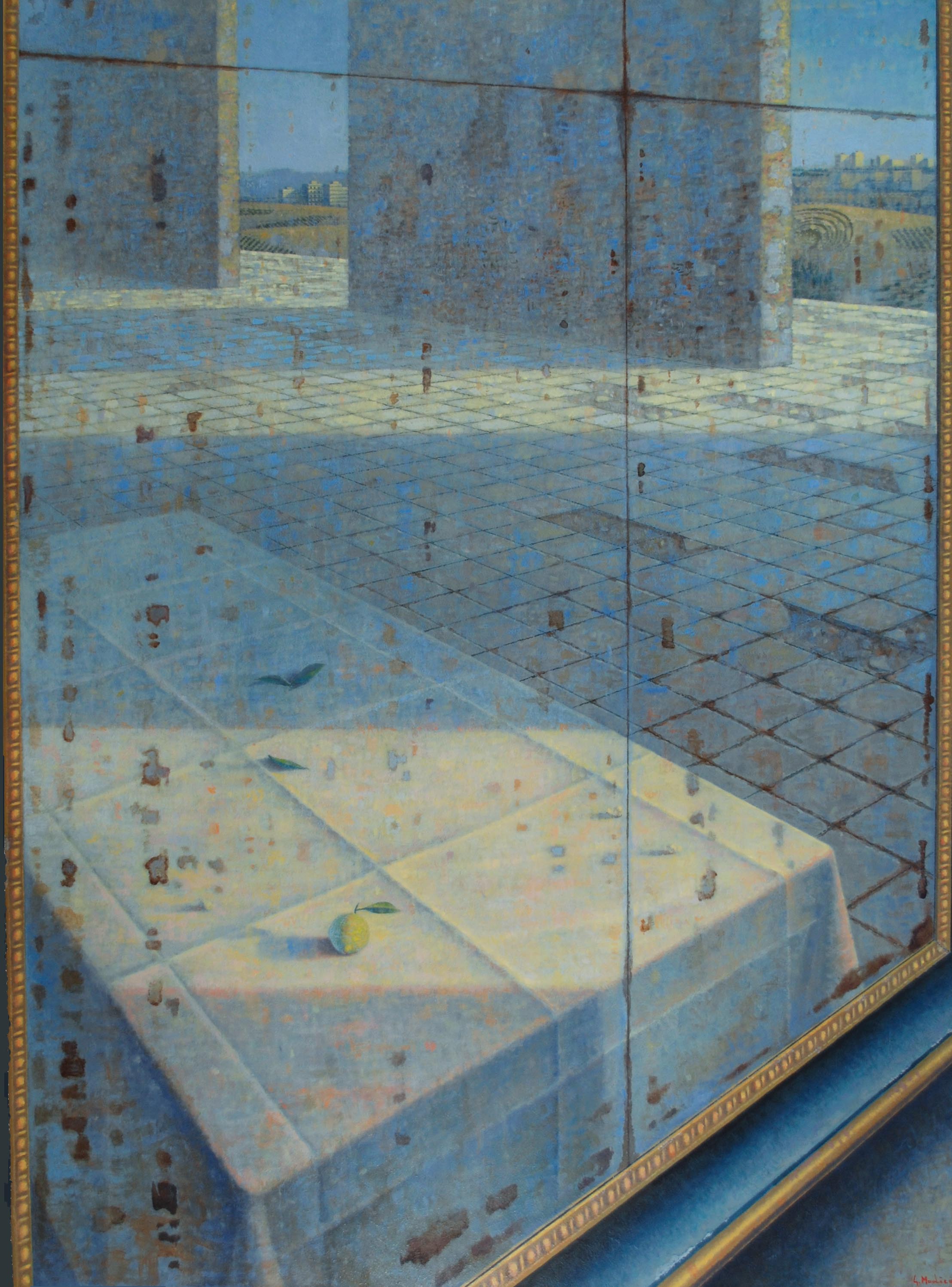 Grande specchio (la luce il giorno dopo), 1999, olio su tavola, 160 x 120 cm