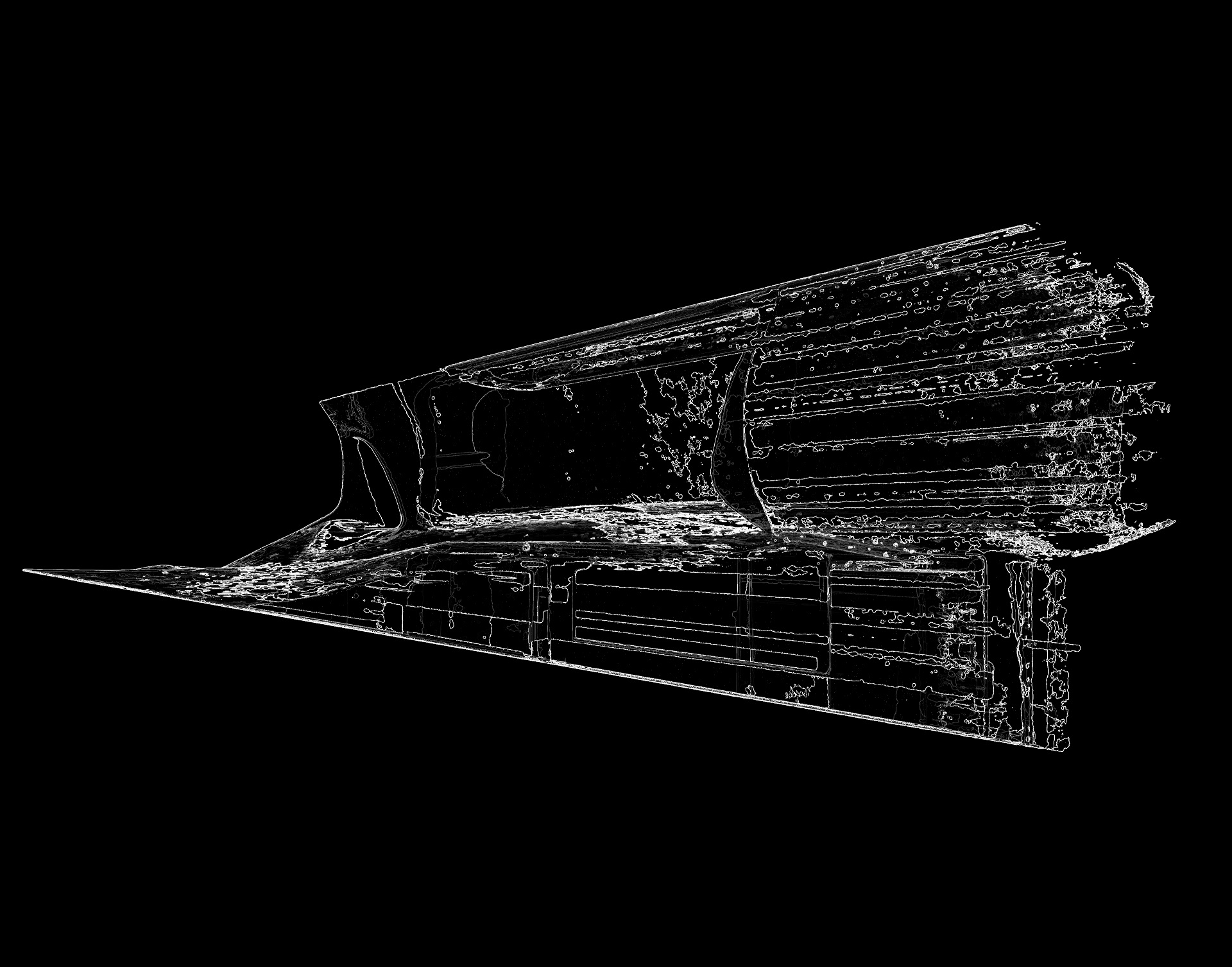 solidifed sample, line drawing
