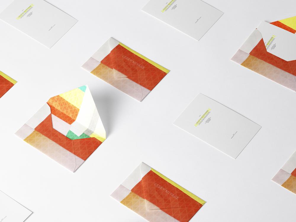 Issey Miyake invitation design for Turbulence