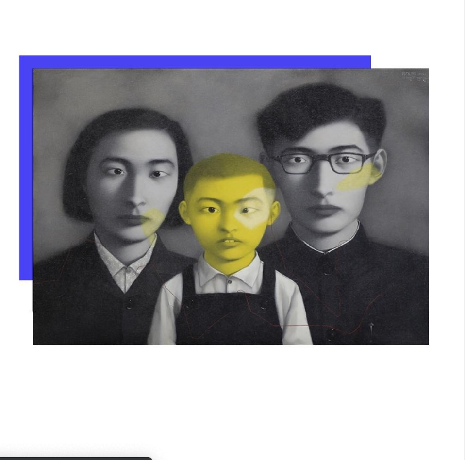 Seamlessly weaving together traditional Chinese charcoal drawings and contemporary influences, Kunming-born artist Zhang Xiaogang creates distinctive, and often unnerving, paintings that are as much about himself as it is about China’s past. #ultrasupernewgallery #artgallery #creativespace #easternart #zhangxiaogang #チャンシャオガン