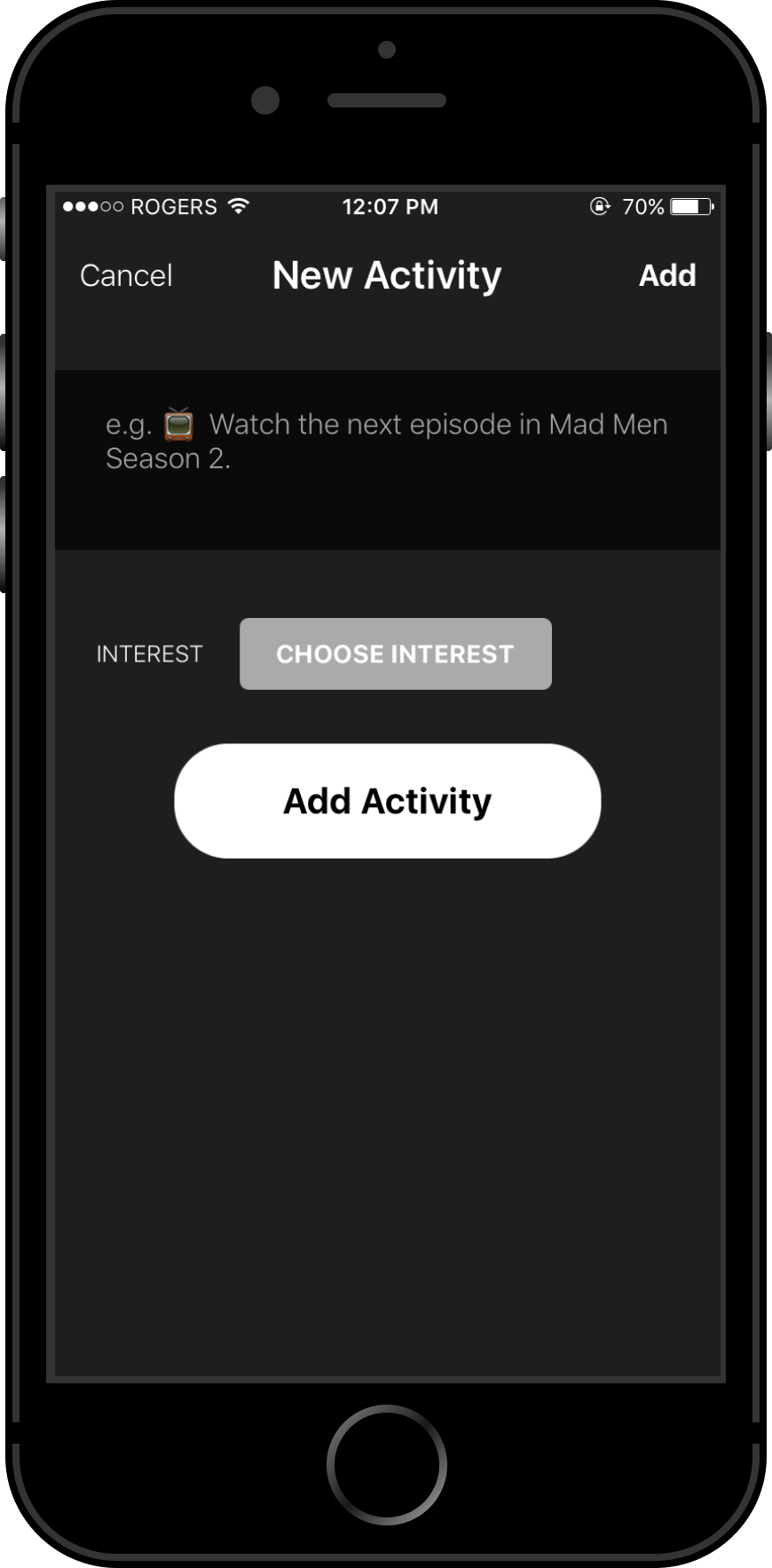hura for iOS: add activity