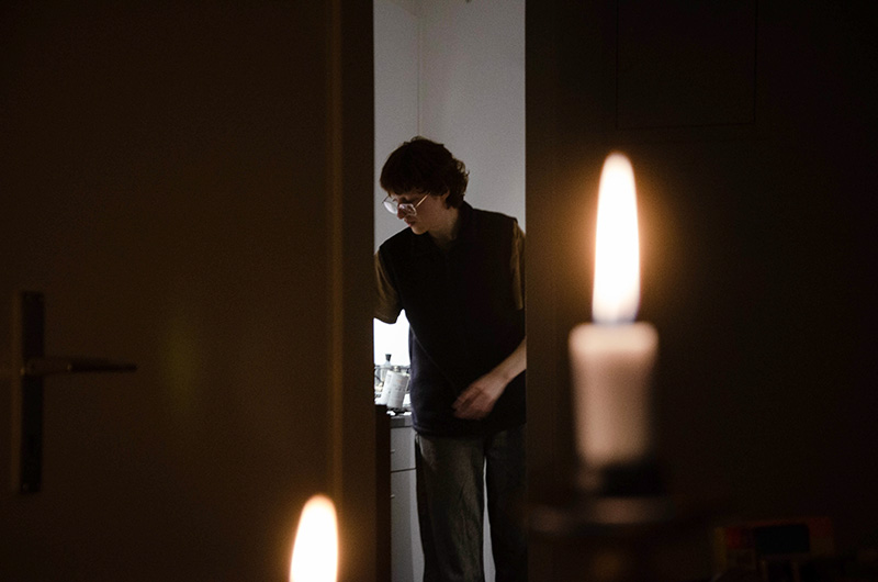 Der Blick vom Balkon in die K&uuml;che