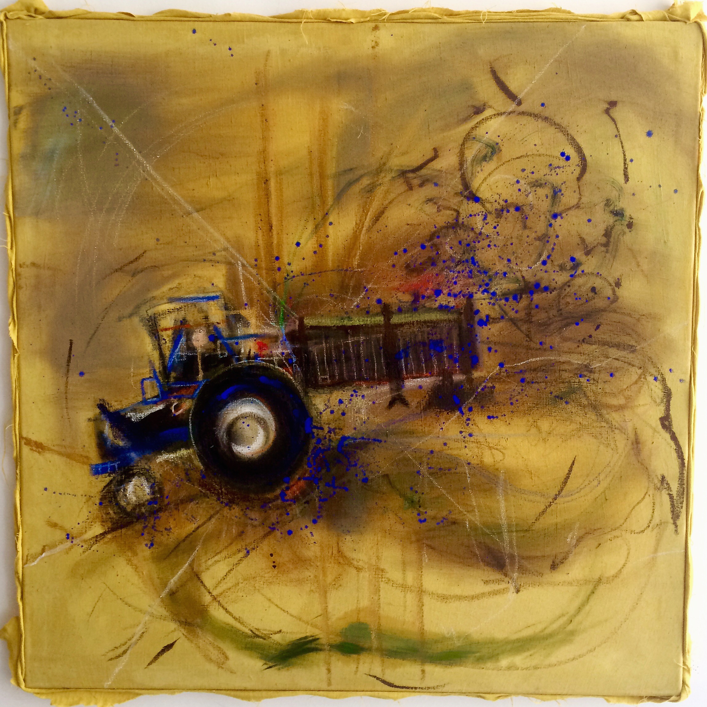 One Year of Sheep Shit | 100 x 100cm | oil on linen | 2019