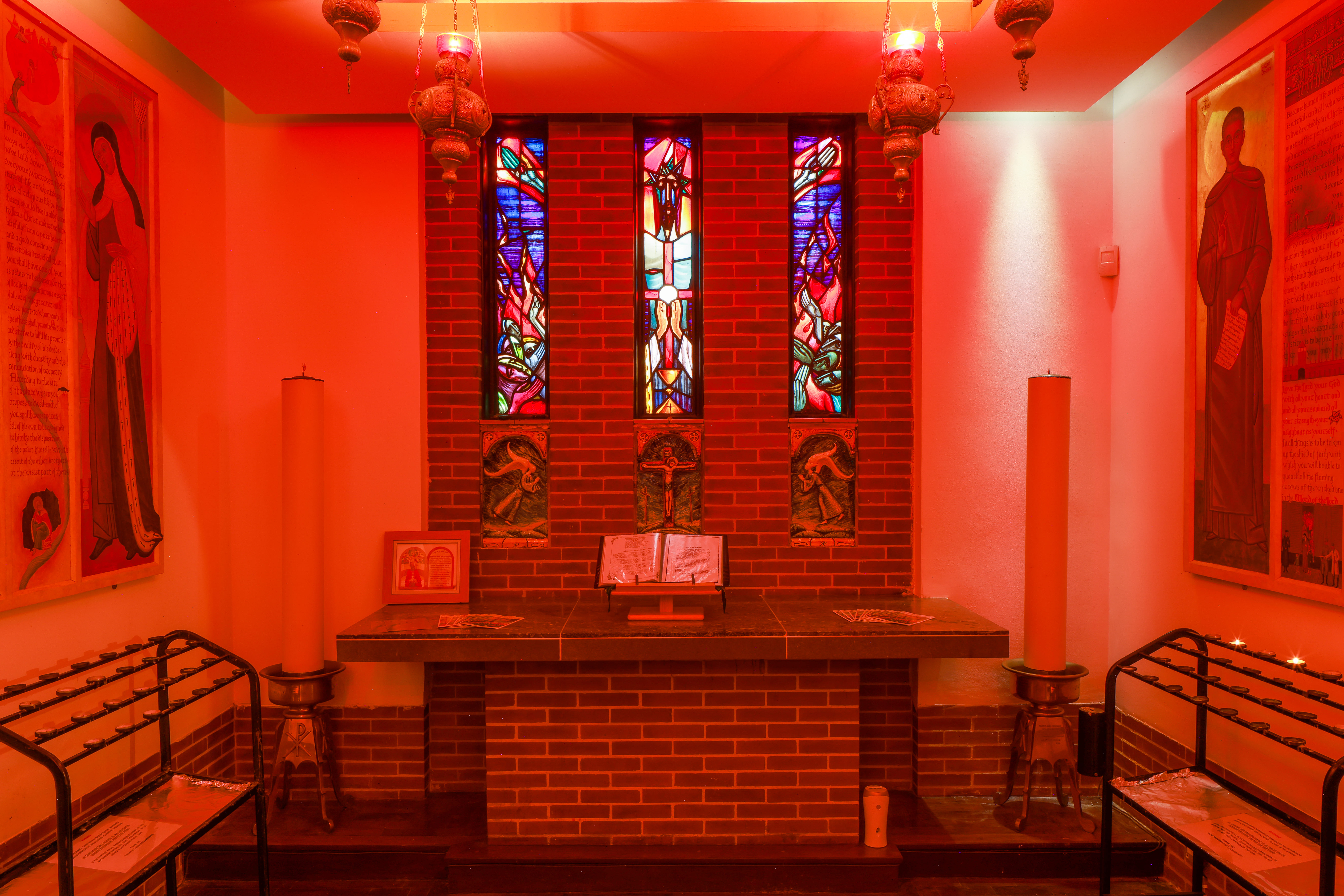 Extension Containing Shrine of St. Jude, Church of Our Lady of Mount Carmel, 1954, Tanners Street, Faversham, Kent. Photo credit: Sirj Photography