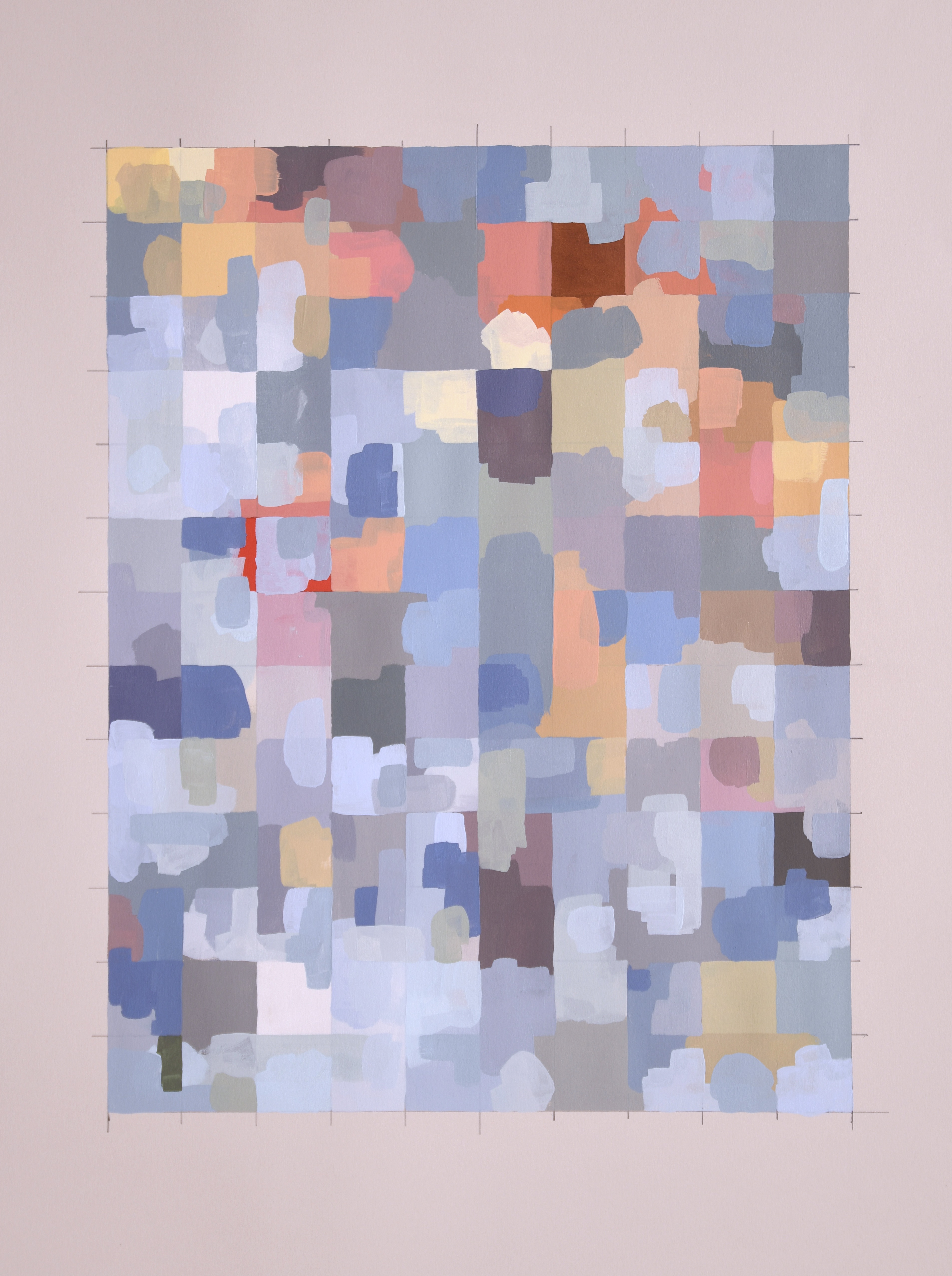 Meetings & Returns #11 (Santa Felicita), 2023, acrylic on paper, 22" x 30"