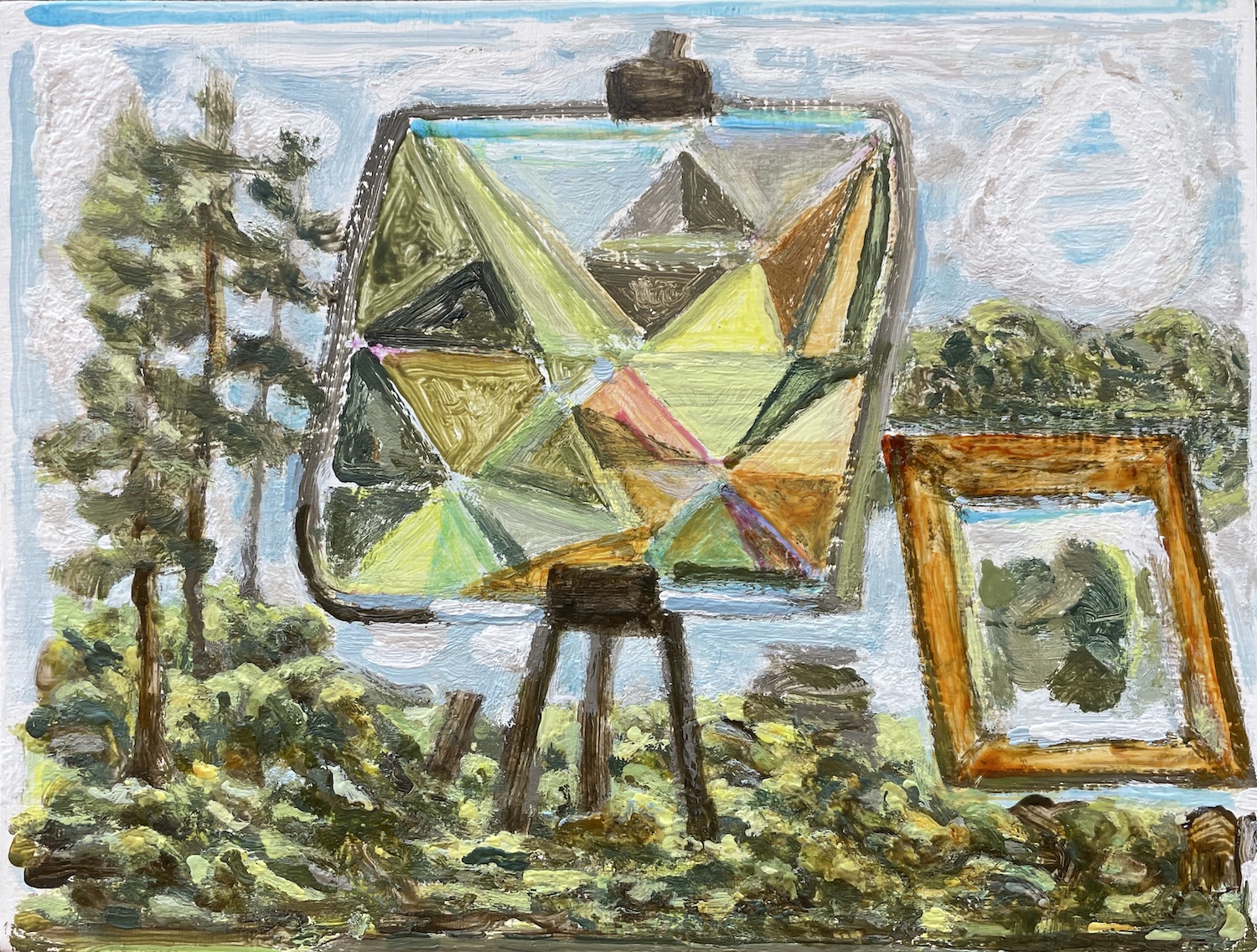 David E Kearns, Scenic View, 2024, Acrylic on panel, 6 x 8 in. $750