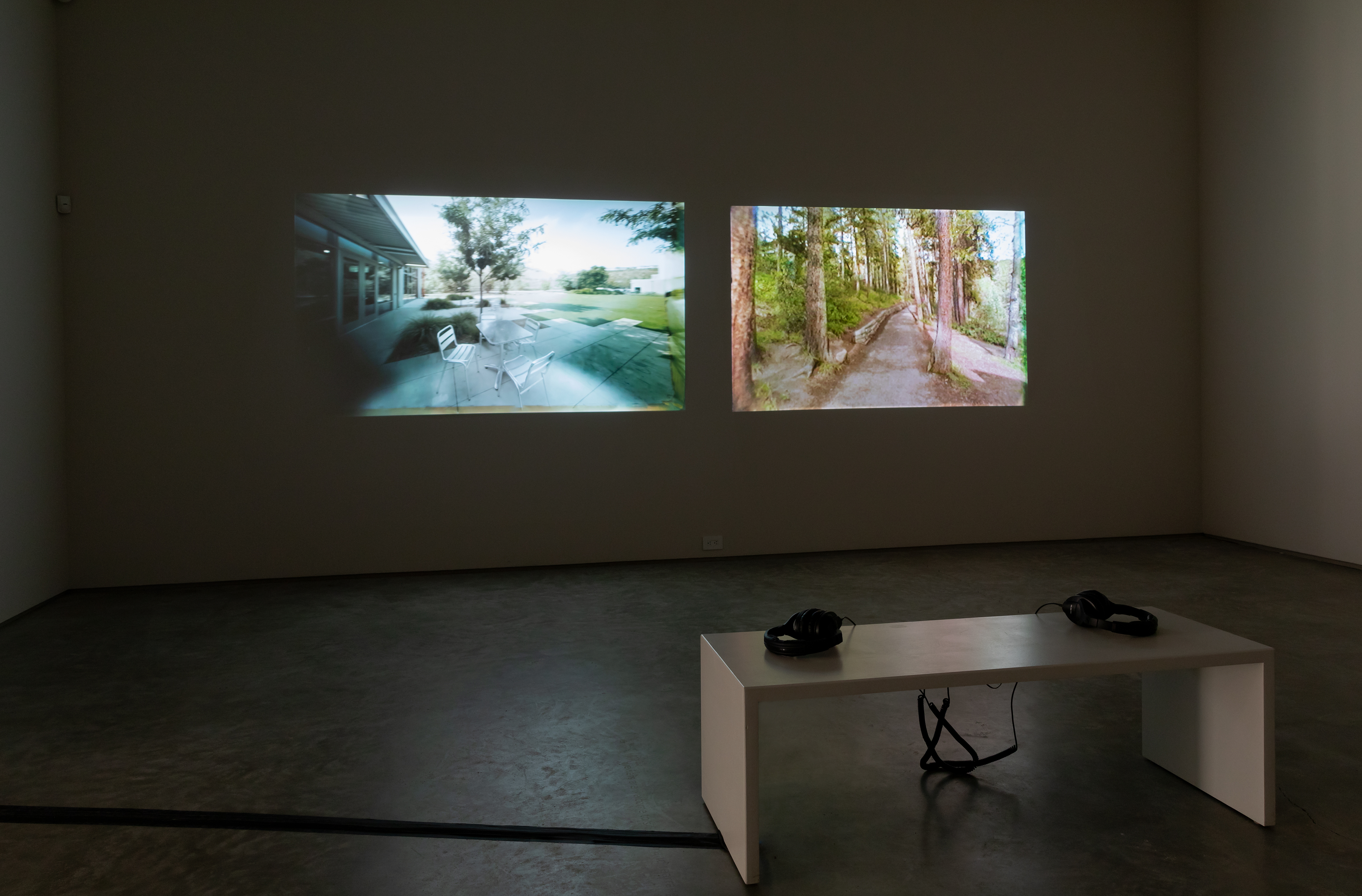 Deniz Tortum and Kathryn Hamilton, ARK, 2020, 2 channel video installation, 13:22 minutes.