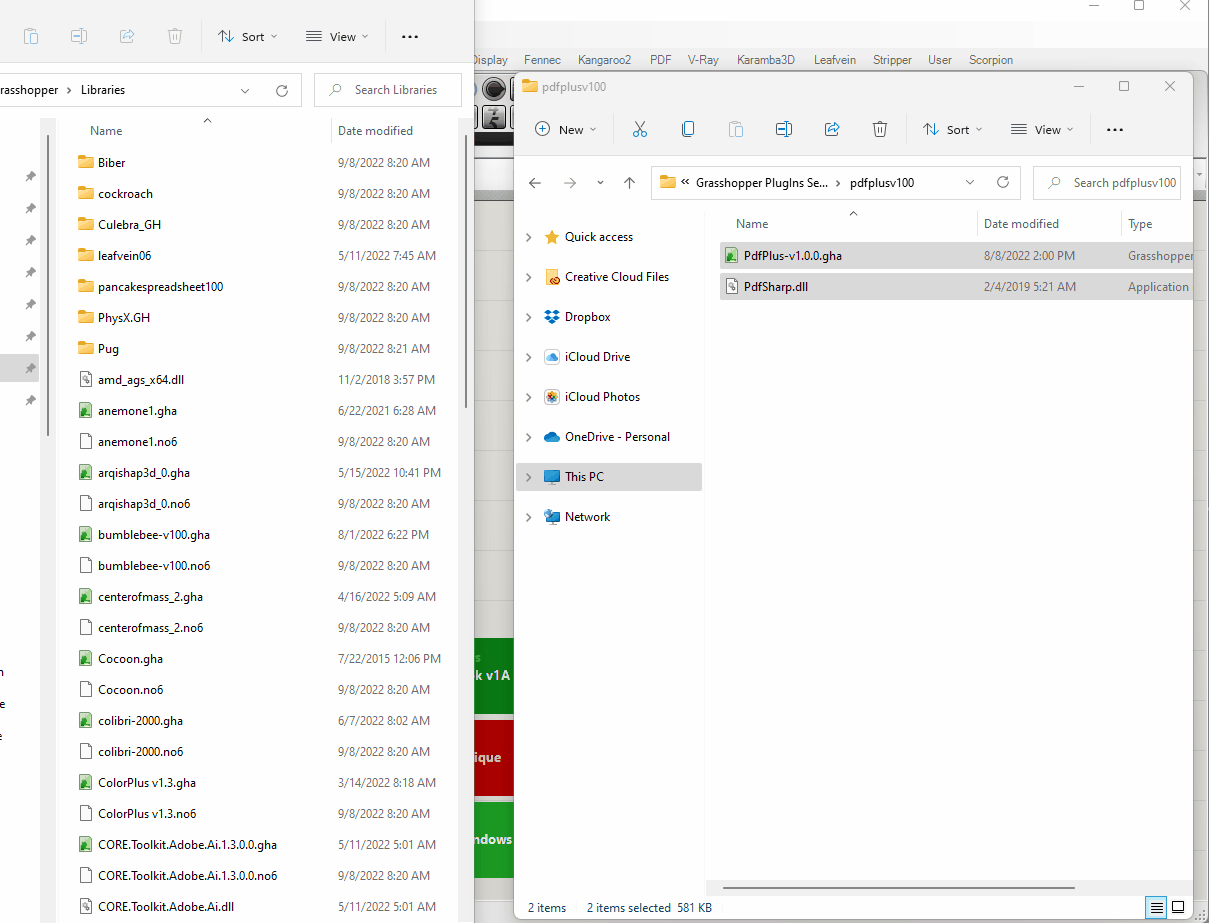 4. Drag and drop all files that come with the plug in into the Libraries or UserObjects folder