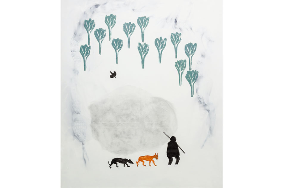 Francisco RodríguezThe hunters dream II, 2018Óleo sobre tela220 x 190 cm