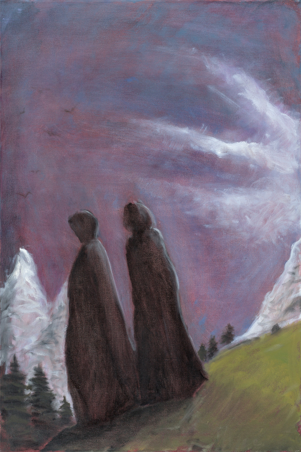 David C. Kane, Upland Widows, oil on canvas, 36 x 24 inches, 2016, $3,500