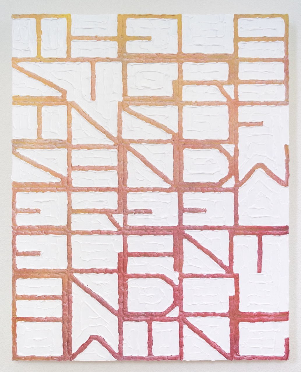 The Last Grains Of Sand Were Elegant And Glowing Acrylic, enamel, canvas 24 x 30 inches 2017