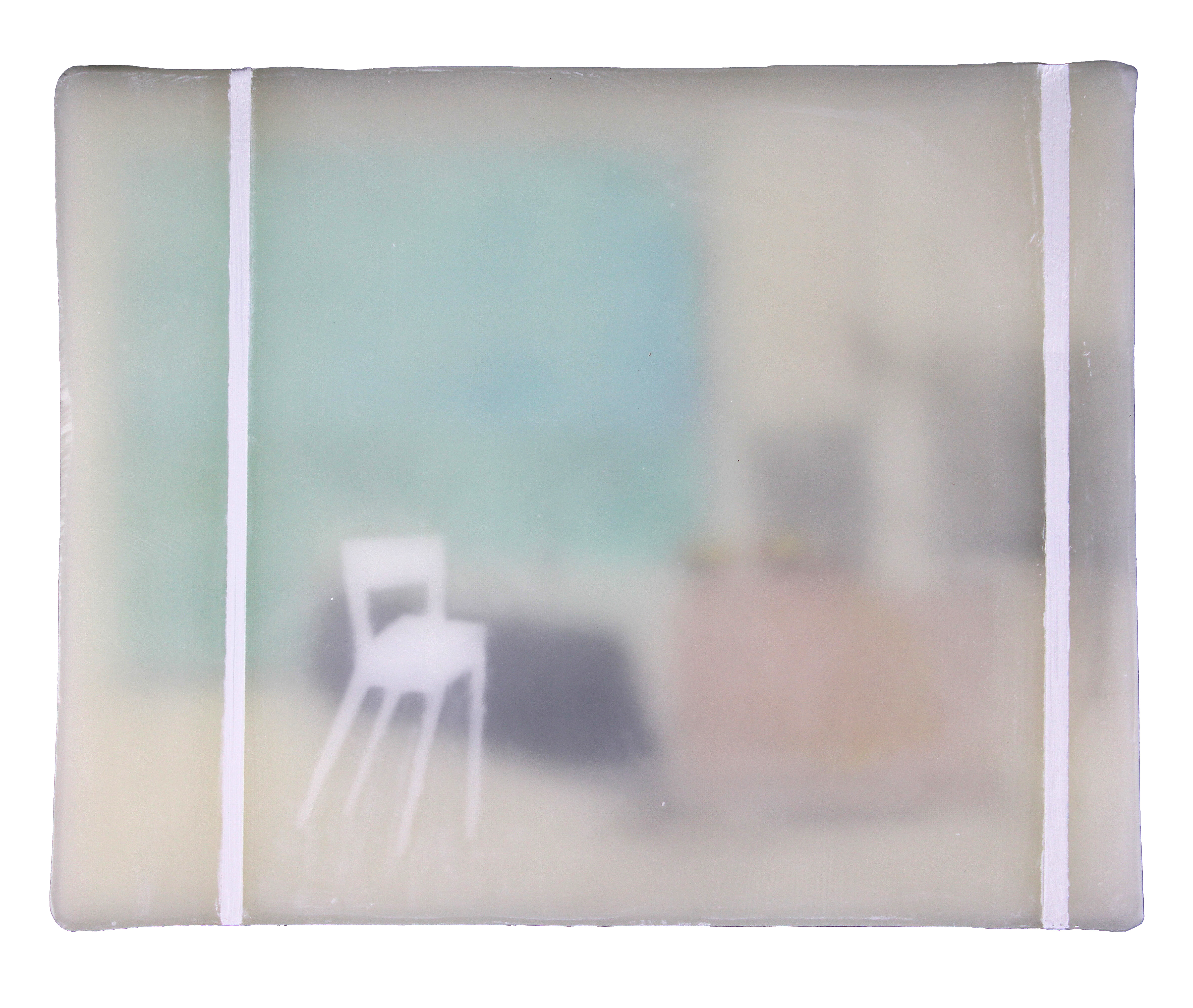 "Interior 12," encaustic on board, 8 in x 10 in, 2024