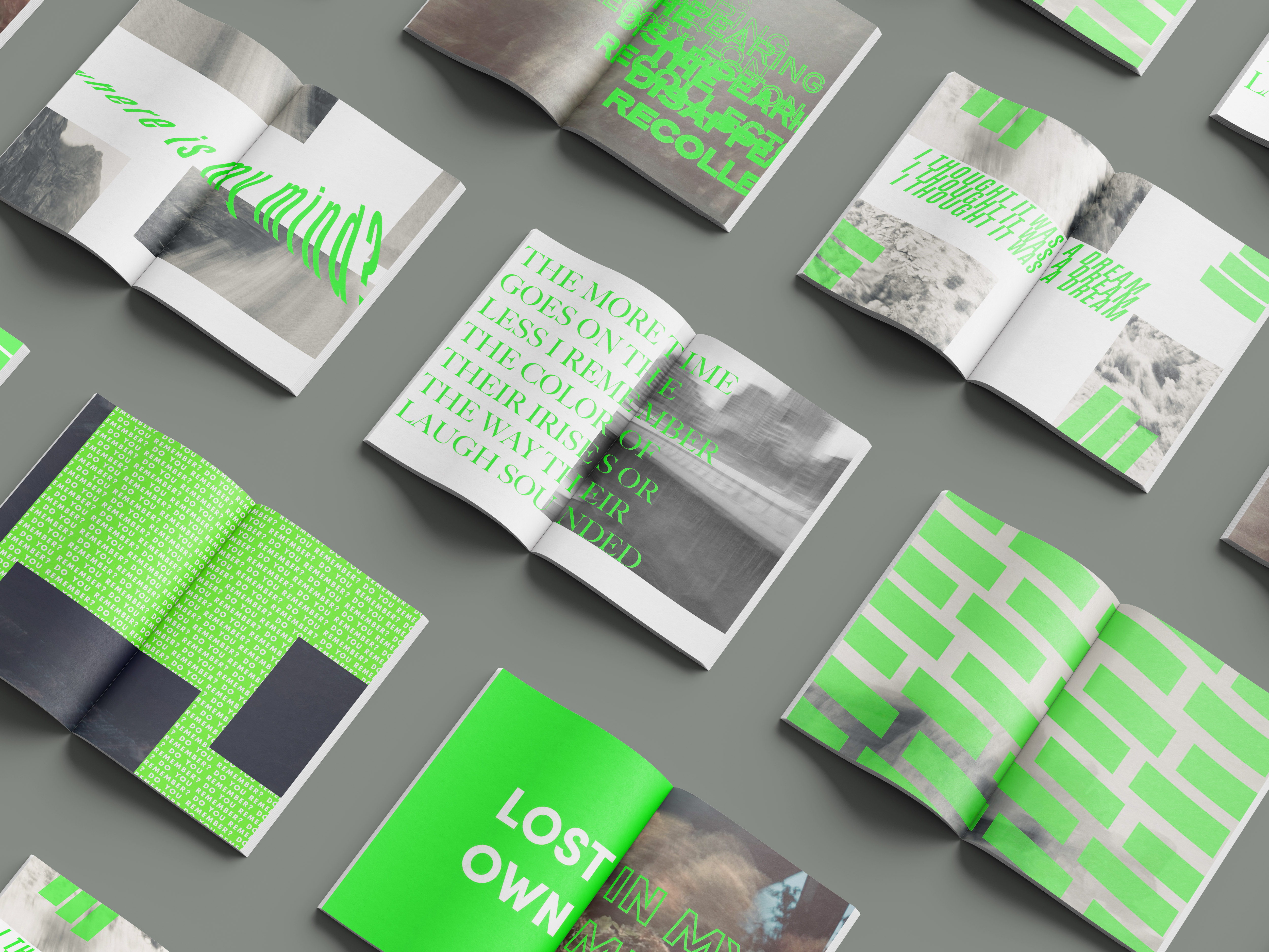 Editorial Design for Erasure of Memory