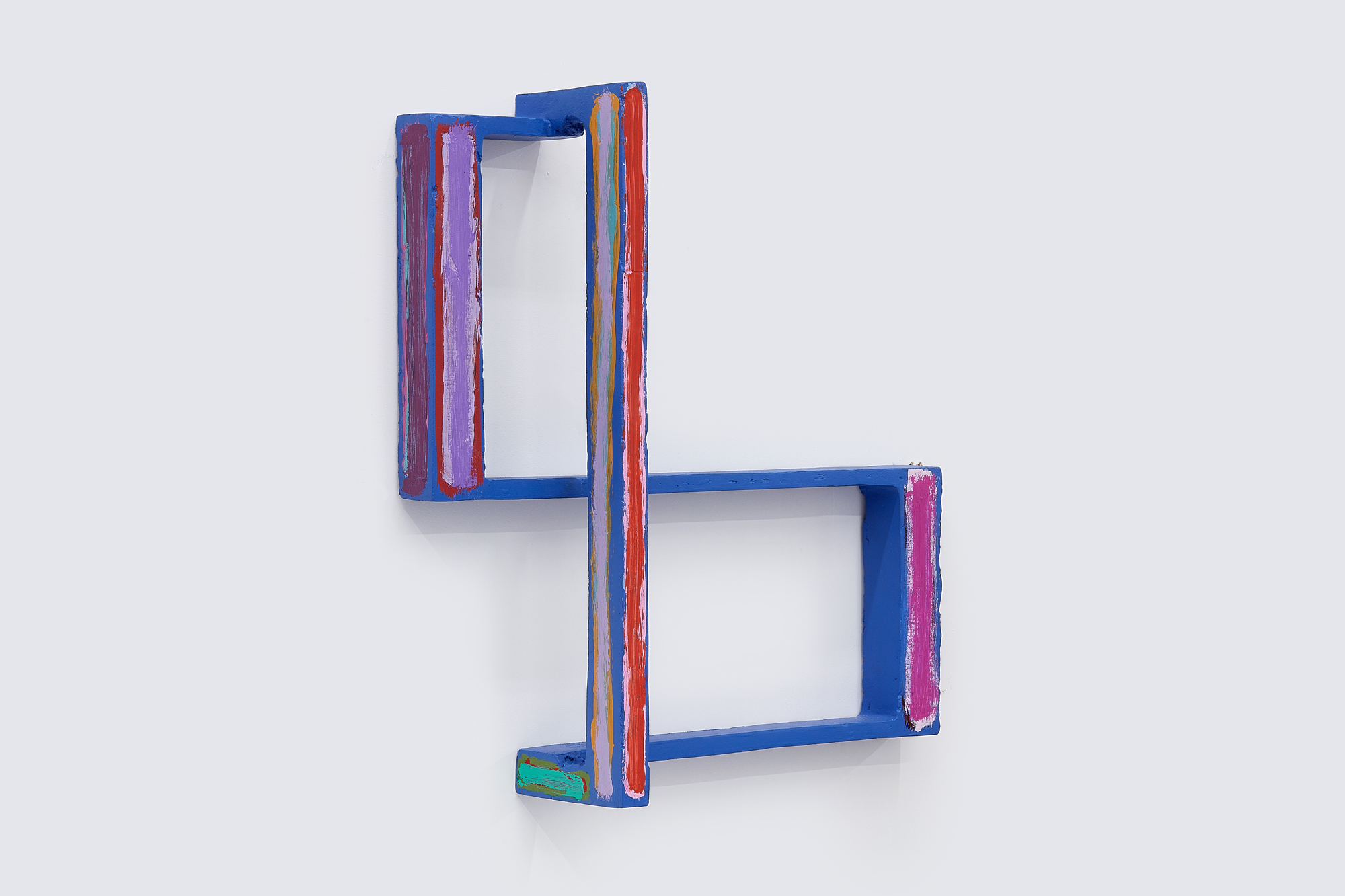 Utterance 10, 2020  Mild steel, stucco, acrylic paint  24 &sup1;&frasl;₂" x 23 &sup1;&frasl;₄" x 6 &sup1;&frasl;₈"