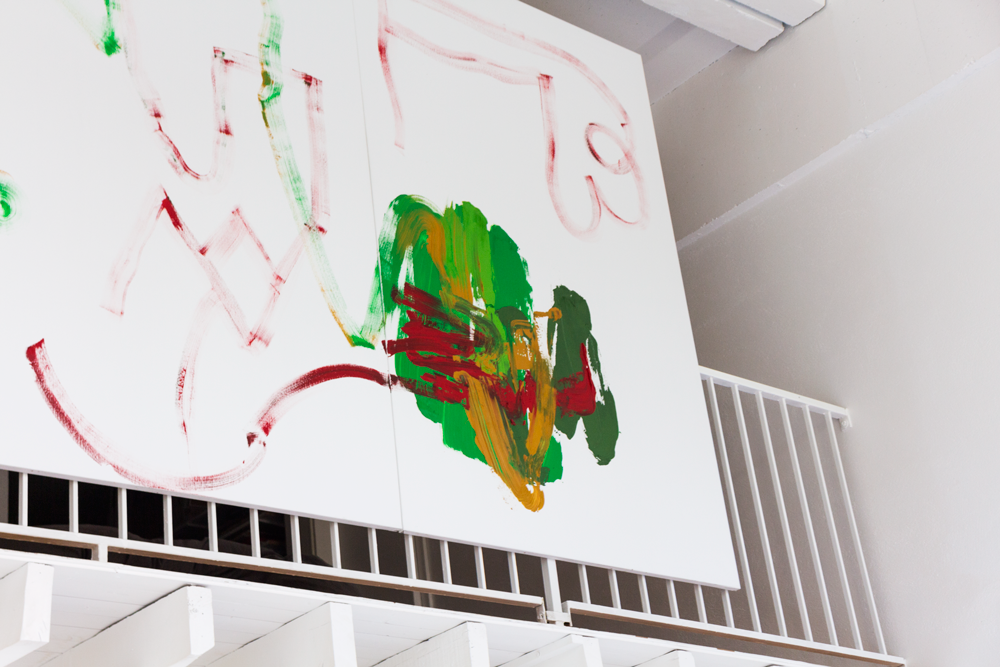 Jérôme Boutterin, BPPB 59T (detail), 2016 ; oil on canvas, 195 × 390 cm.
