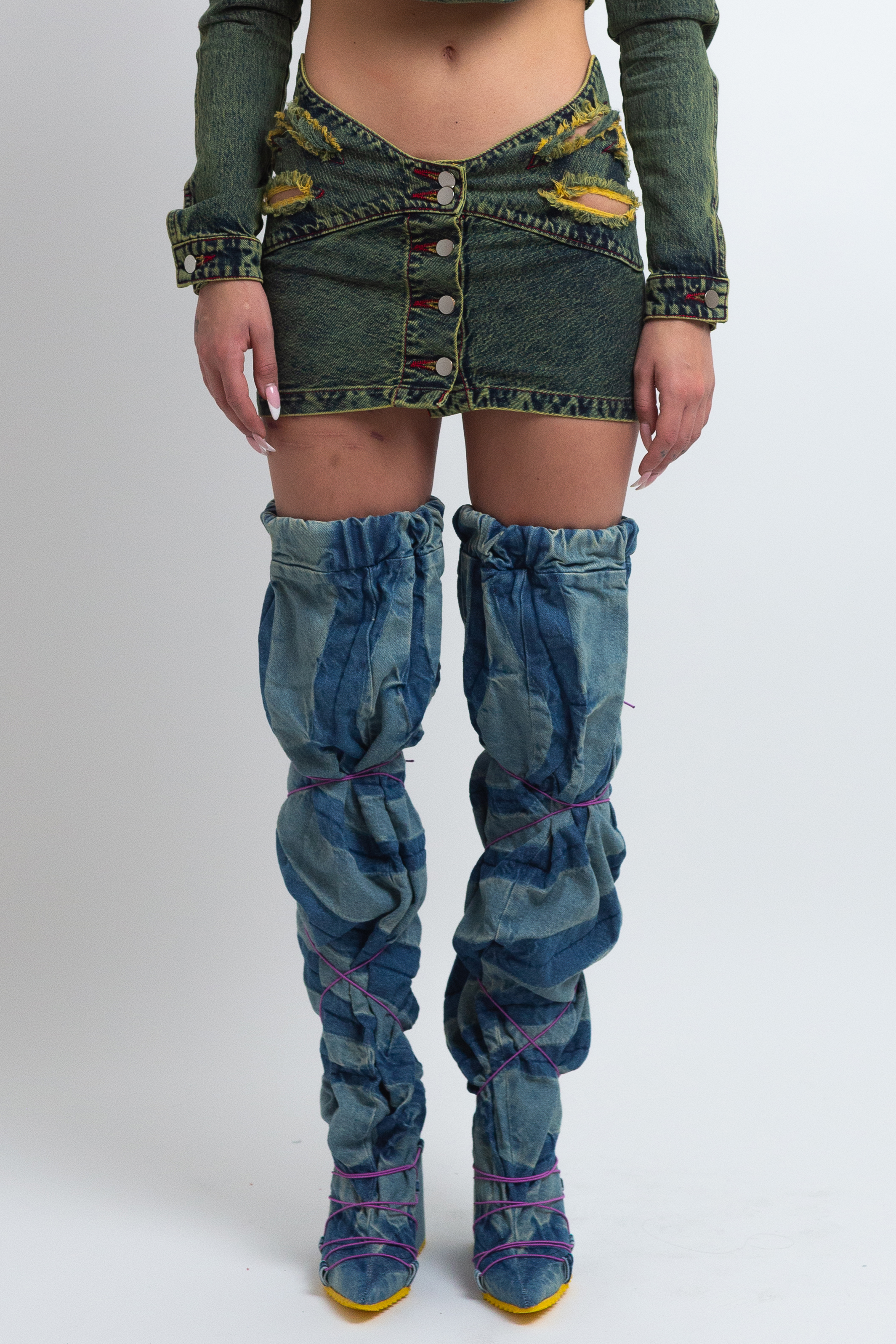 Butterfly Waistband Mini Skirt Rusty £200