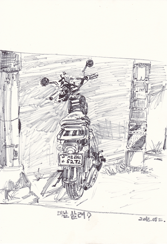 왜 날 살려?, 2018, pen on paper, 29.7*21(cm)