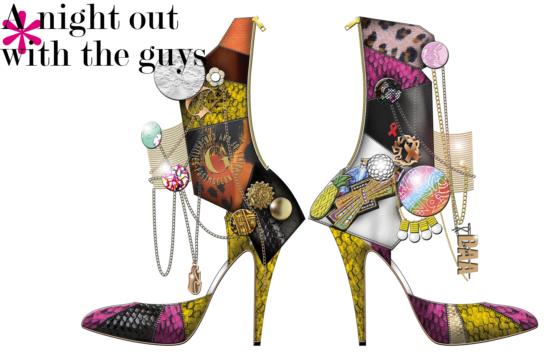 A night out with the guys left foot Leg Piece Presentation