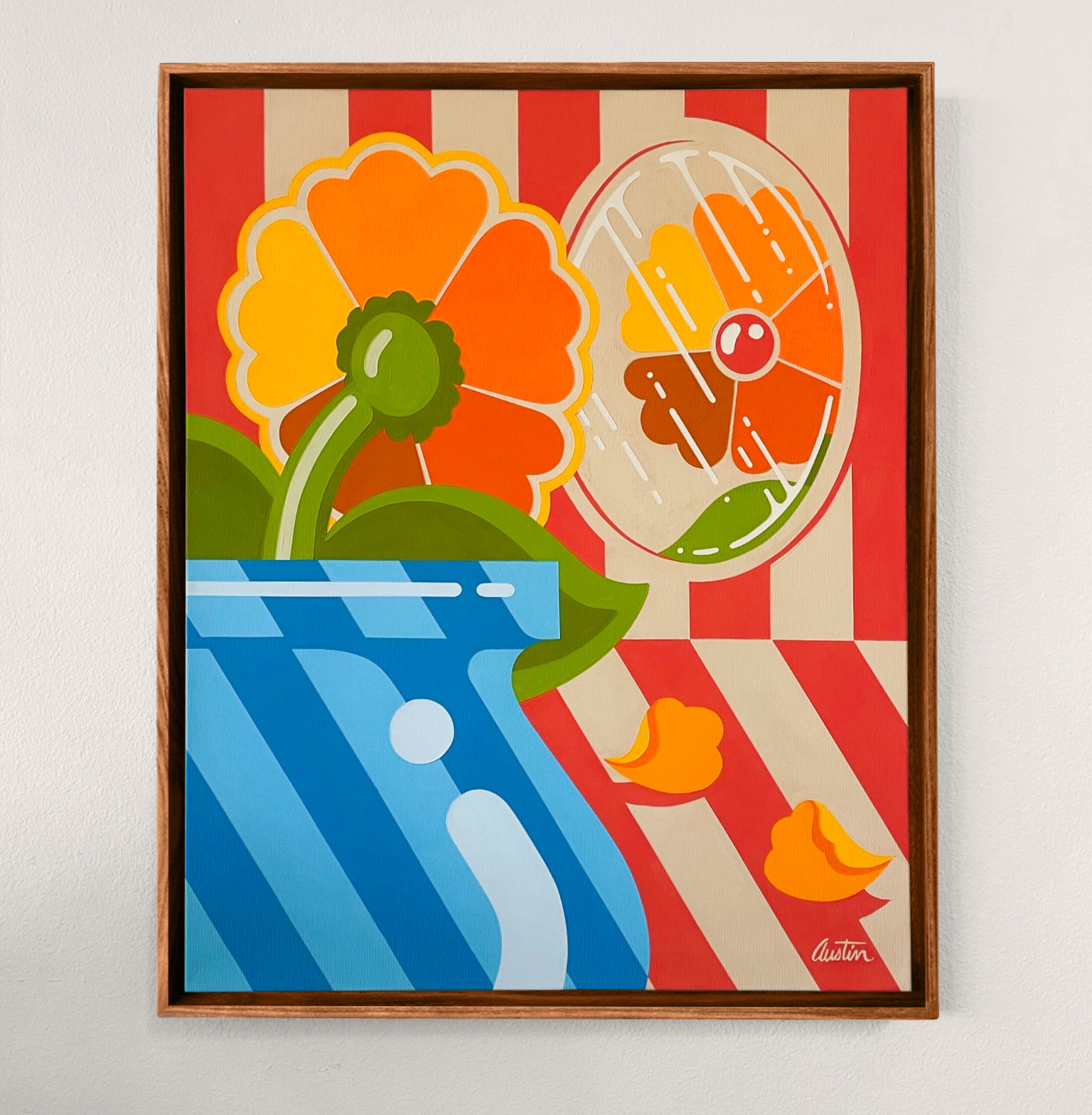 Self-Aware Still Life - 24"x 36" Acrylic Gouache on Linen 