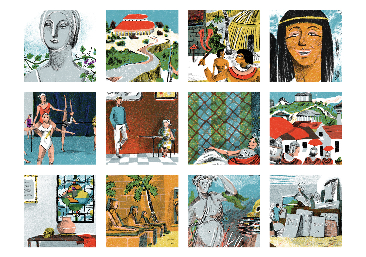 Details of several final illustrations