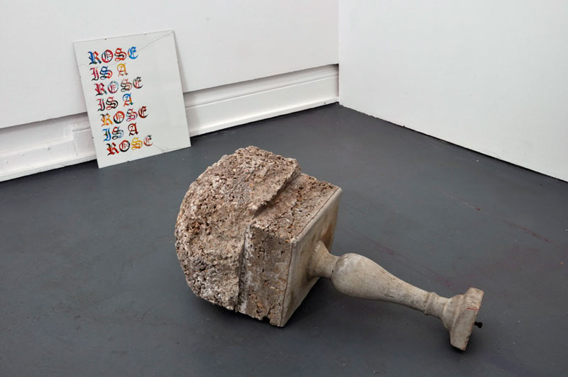 'Hard & Fast' 2009, Installation View, Collage, Concrete, Steel (photo: Kate Robertson)