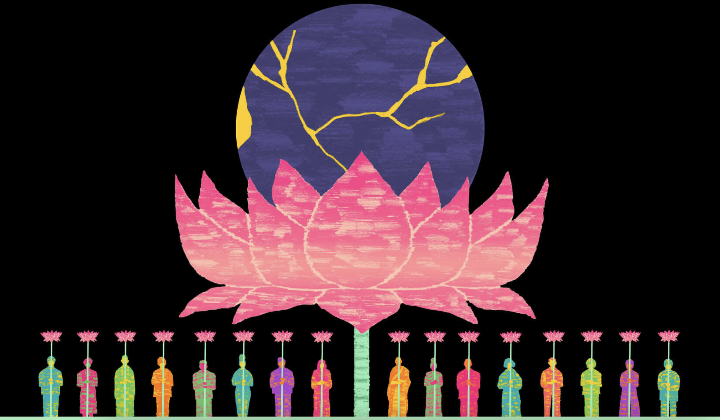 (Media image) May We Gather: A National Buddhist Memorial Ceremony for Asian American Ancestors. Image designed by Rob Sato.