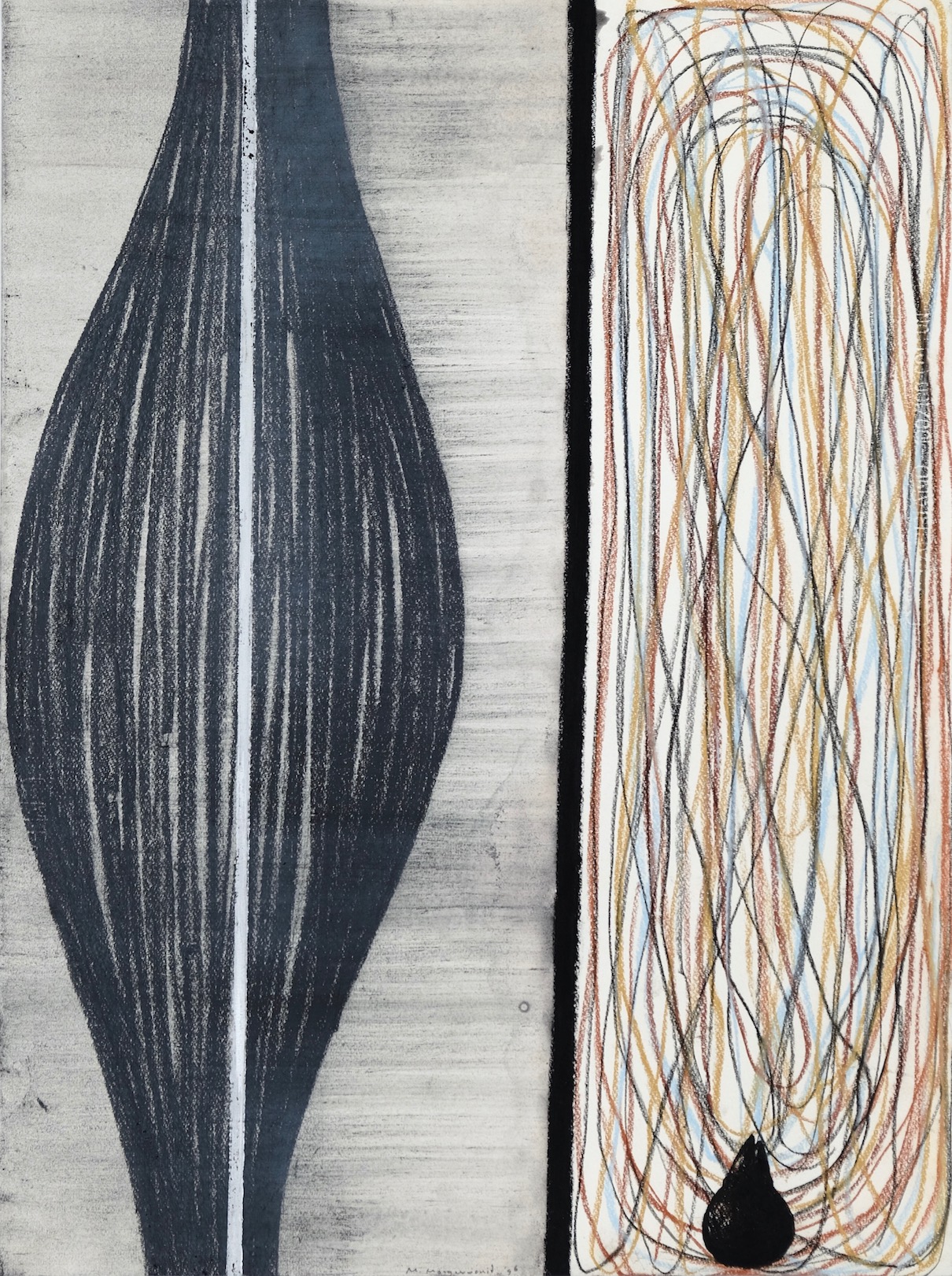 Untitled 1996, mixed media on paper, 76 x 56 cm