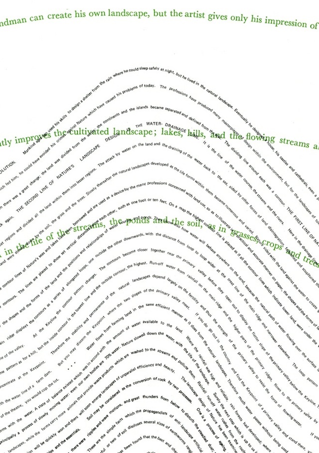 detail from Ian Milliss and Lucas Ihlein, Contour Map Offset Lithographic Print
