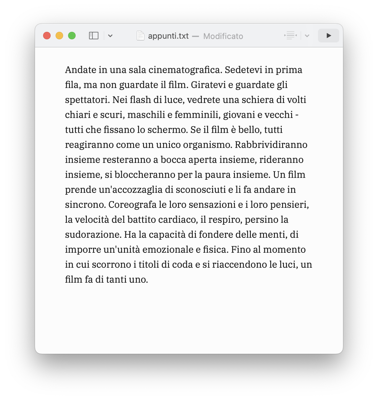 Da “L'istinto di narrare” di Jonathan Gottschall, Bollati Boringhieri #narrazione #storie #homofictus #cinema