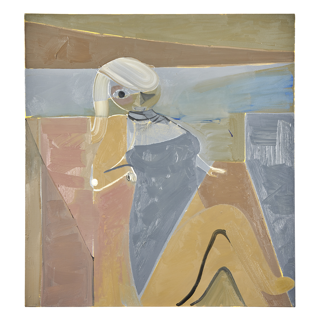 Seated Figure, 201637 x 34 in.Oil on canvas