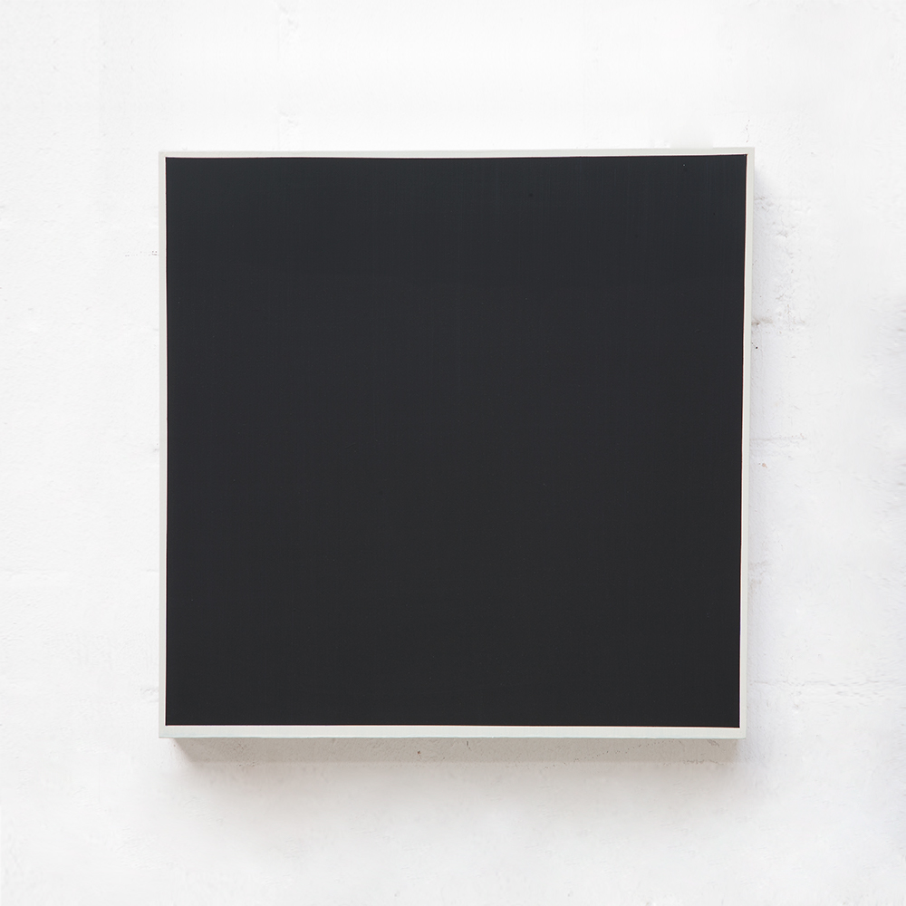O.T.(black), 2014, acrylic on wood, 40 x 40 x 5 cm