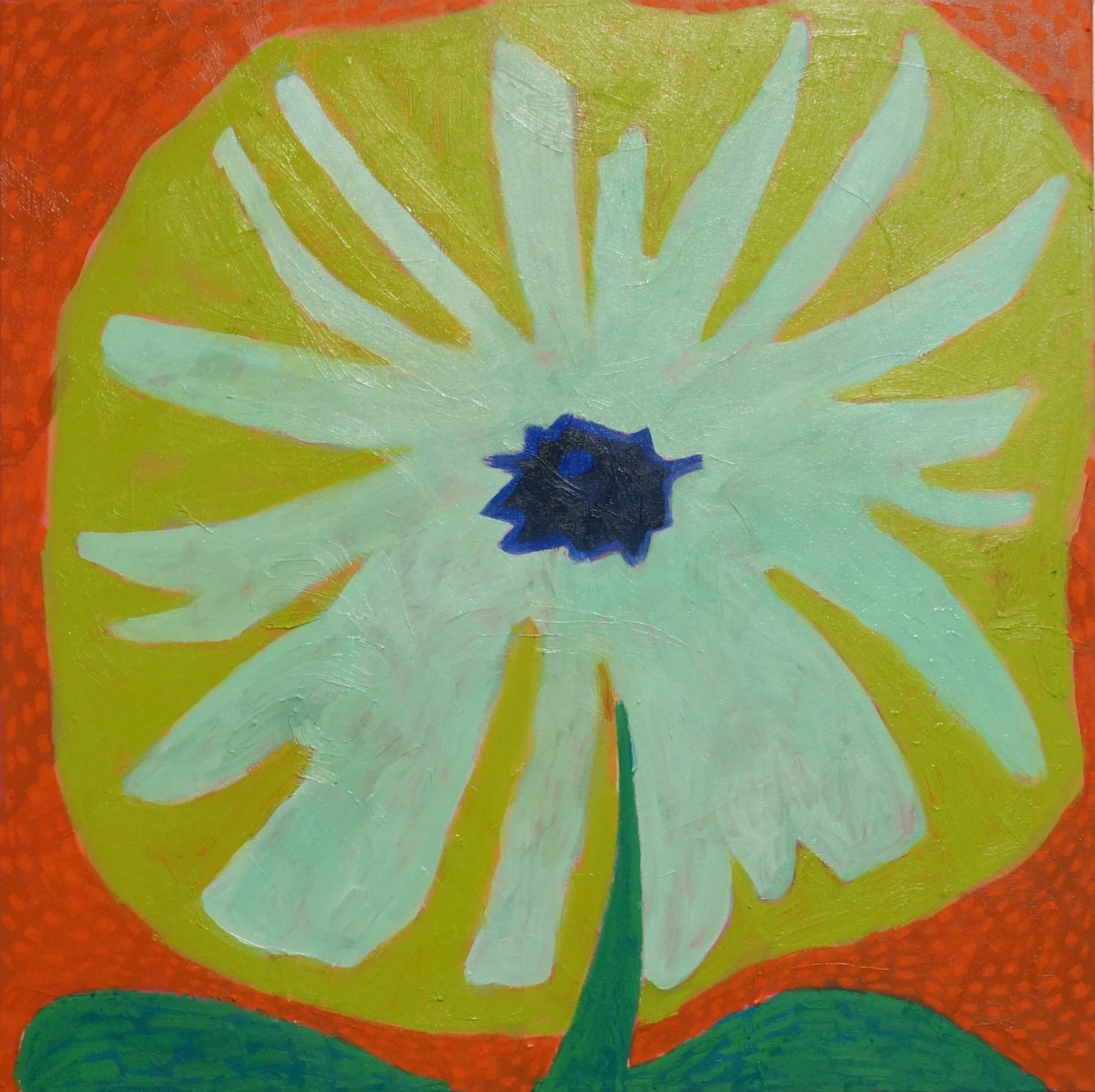 Bloom Oil, oil stick, and pastel on canvas. 20x20. 2022