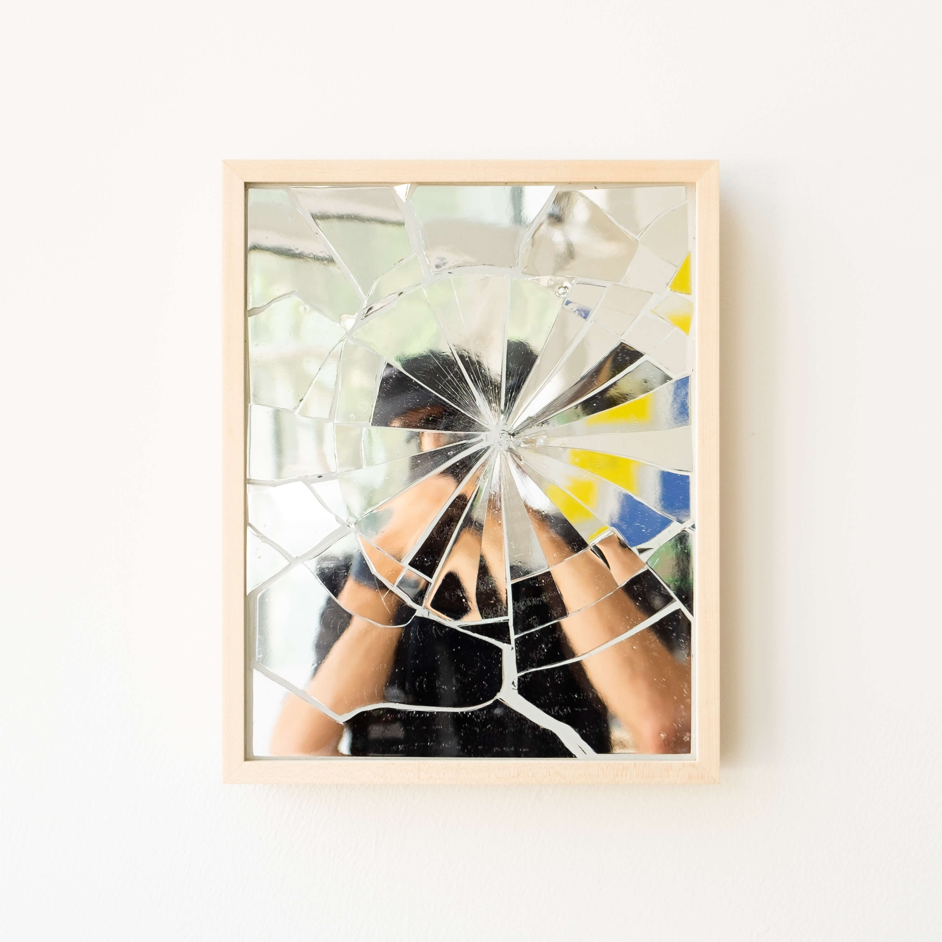 Fairest of Them All, 2020, Acrylic, mirror and resin on wood panel, 14 x 11 in