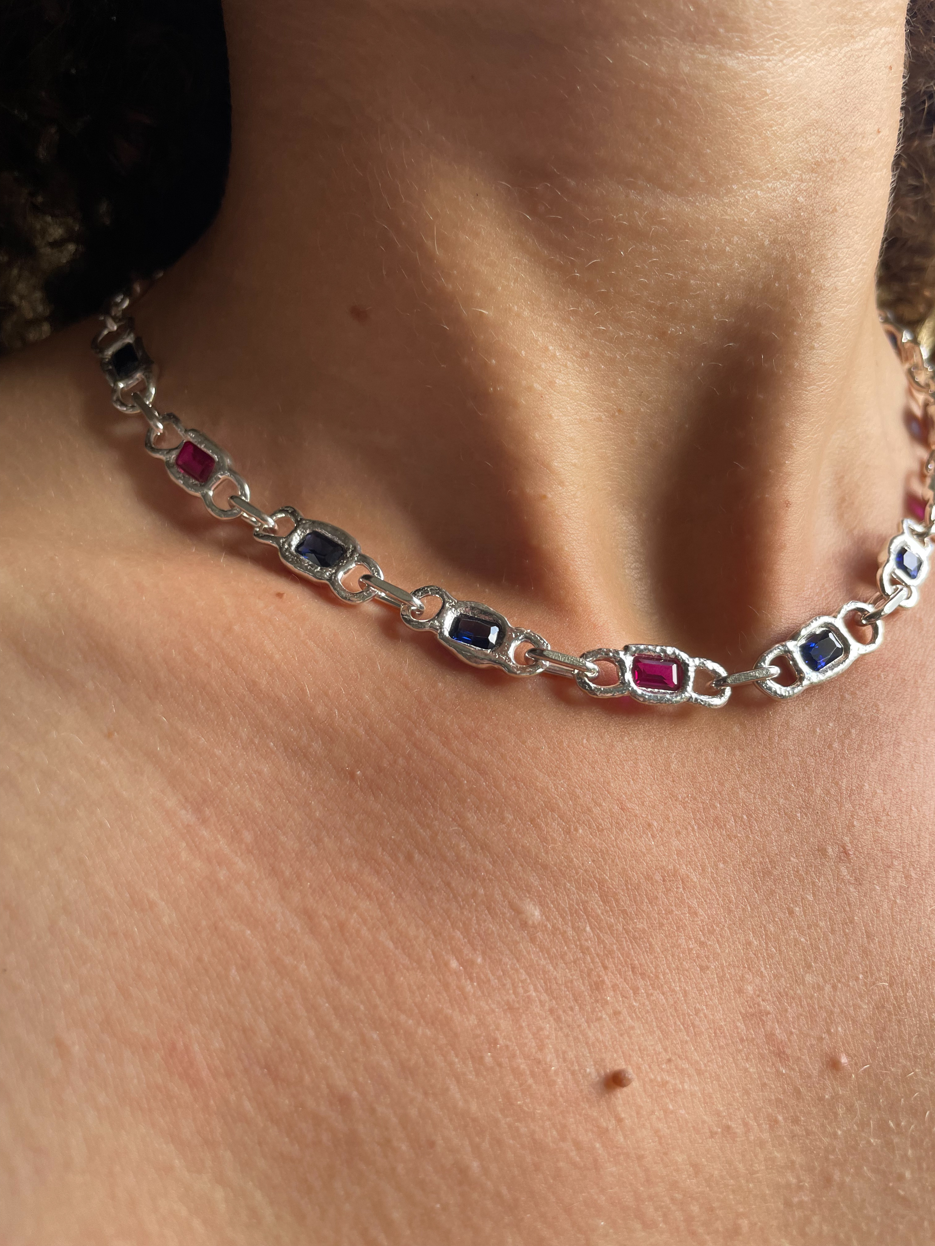 RUBY SAPPHIRE NECKLACE - £480