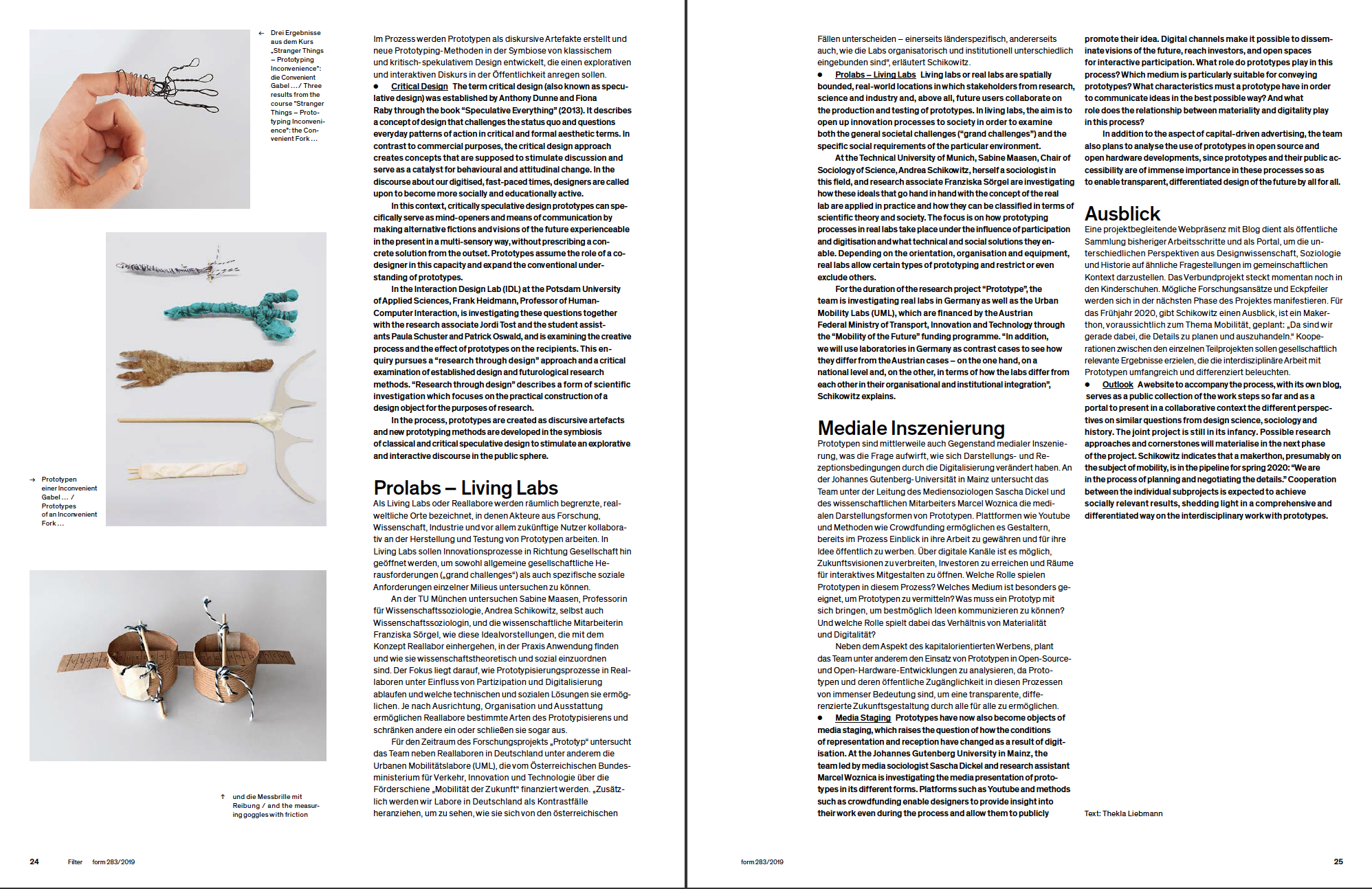 Prototyping - researched für form 283