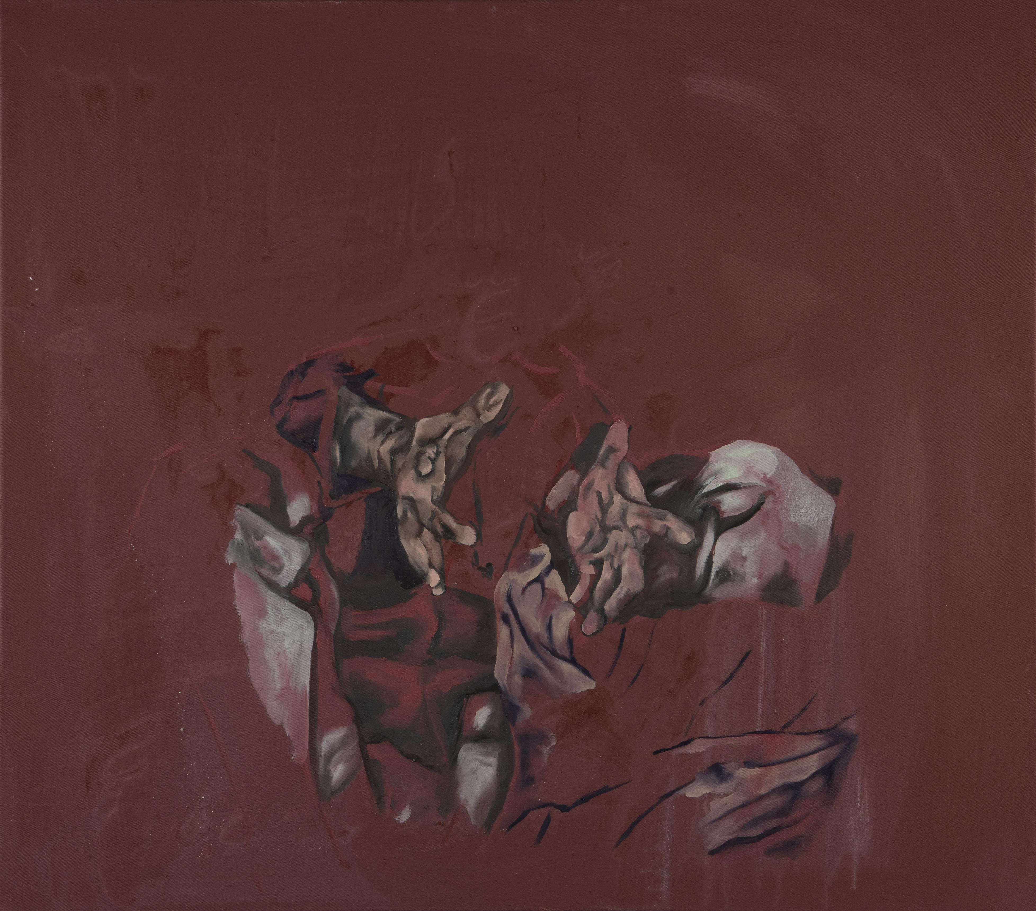 Untitled, Oil, gesso and pigments on linen, 80 x 90, 2021