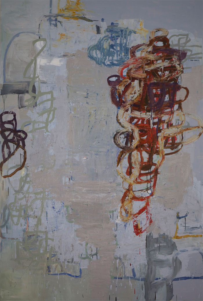 The Rehabilitation of Evel Knievel, 2011, oil on canvas, 108x72in