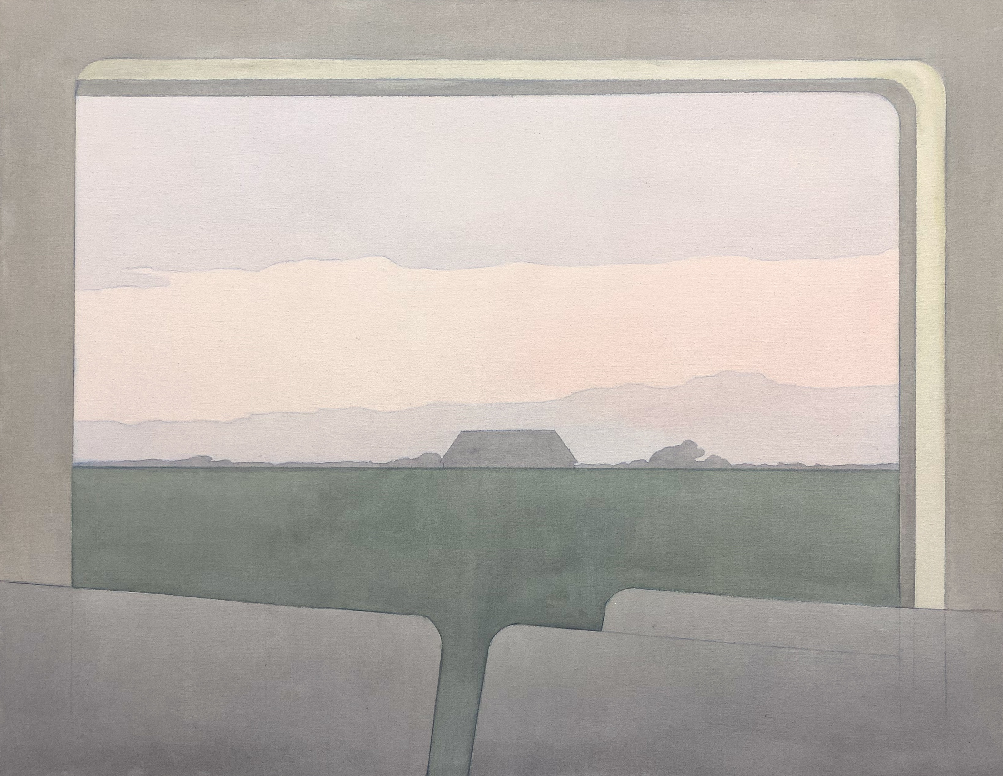 Afterimage, Acrylic, gouache and pencil on canvas, 100 x 130 cm, 2023