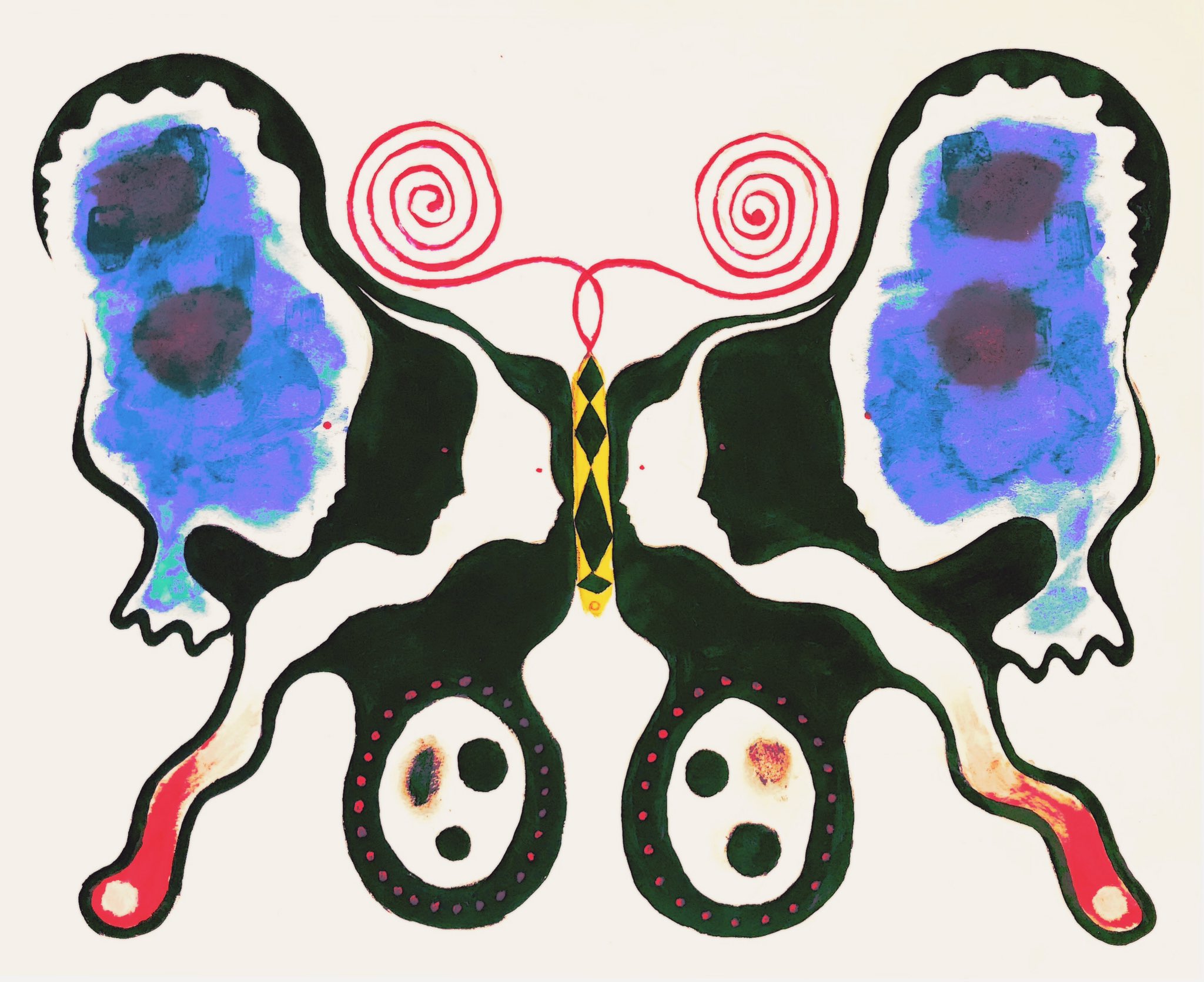 Butterfly (14"x11", acrylic on paper)