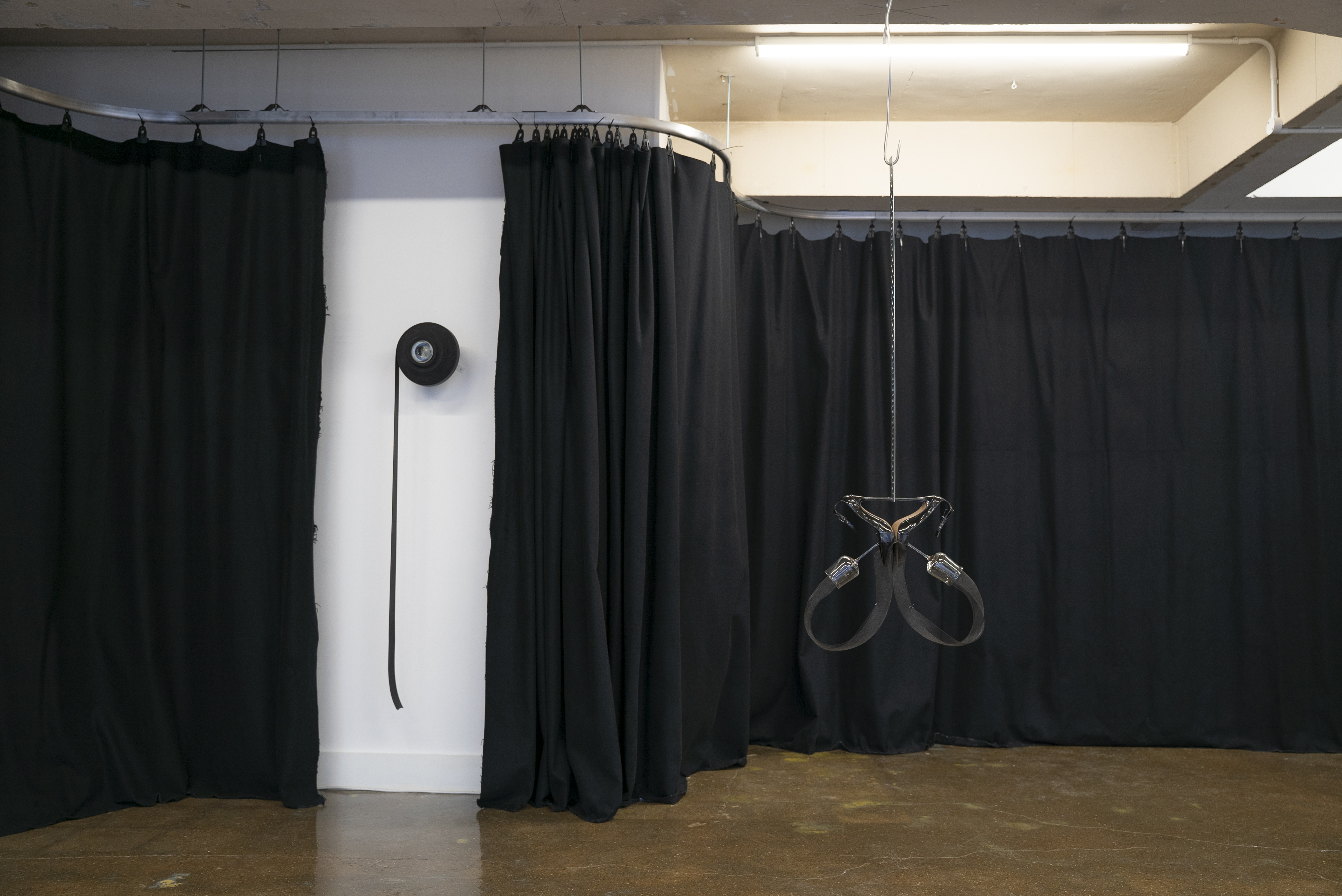 Installation view of 'Pennies From Heaven' at The London Performance Studios. 2022