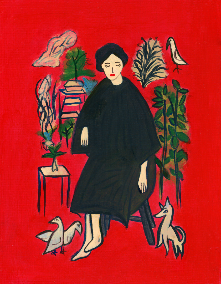 Master Study No. 39. 2022. Acrylic. Canvas on Panel. 11x14” (Yu Peng. Actress. 1994.)