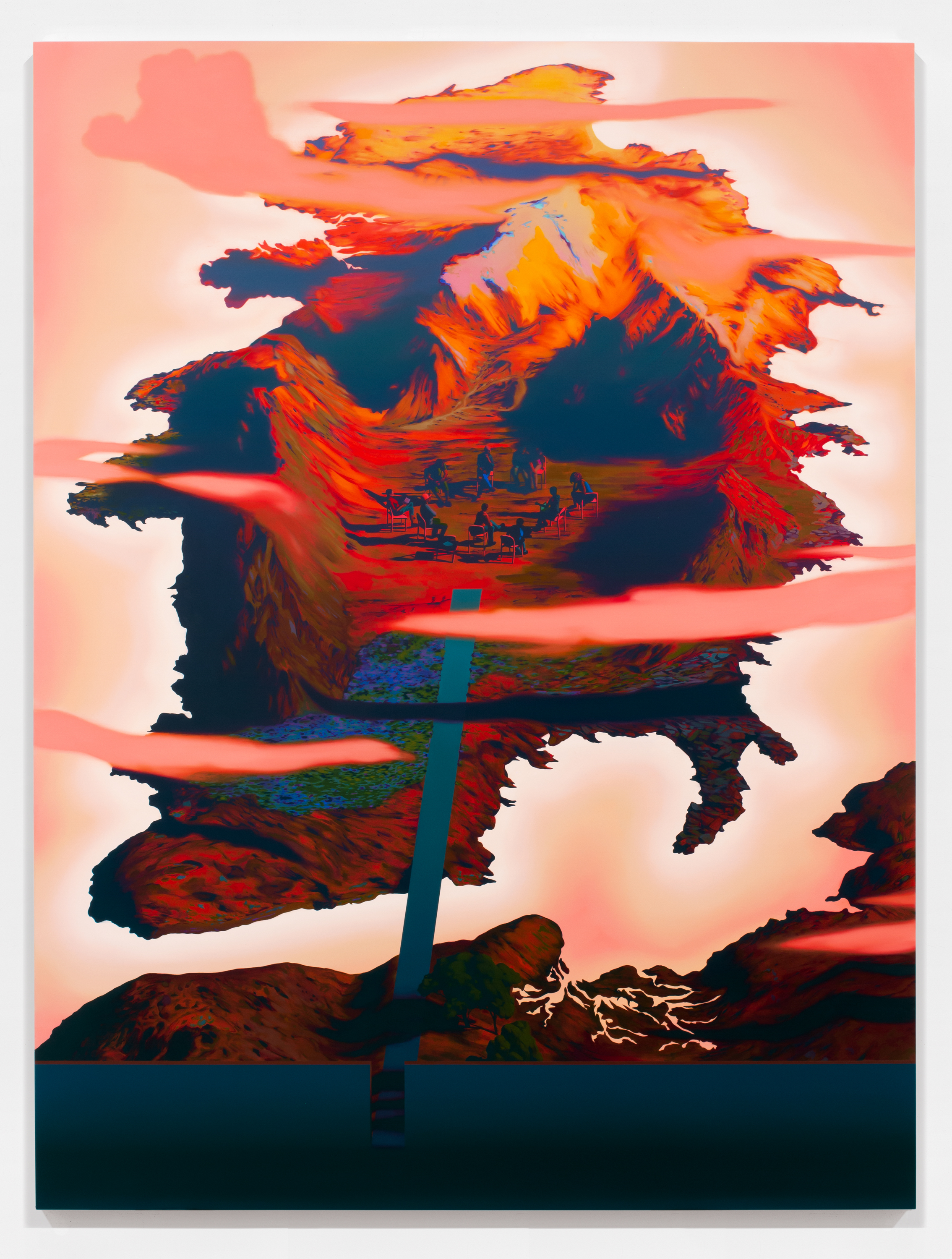 Back End. 2021. Oil and acrylic on canvas, 96" x 72" (244 x 183 cm)